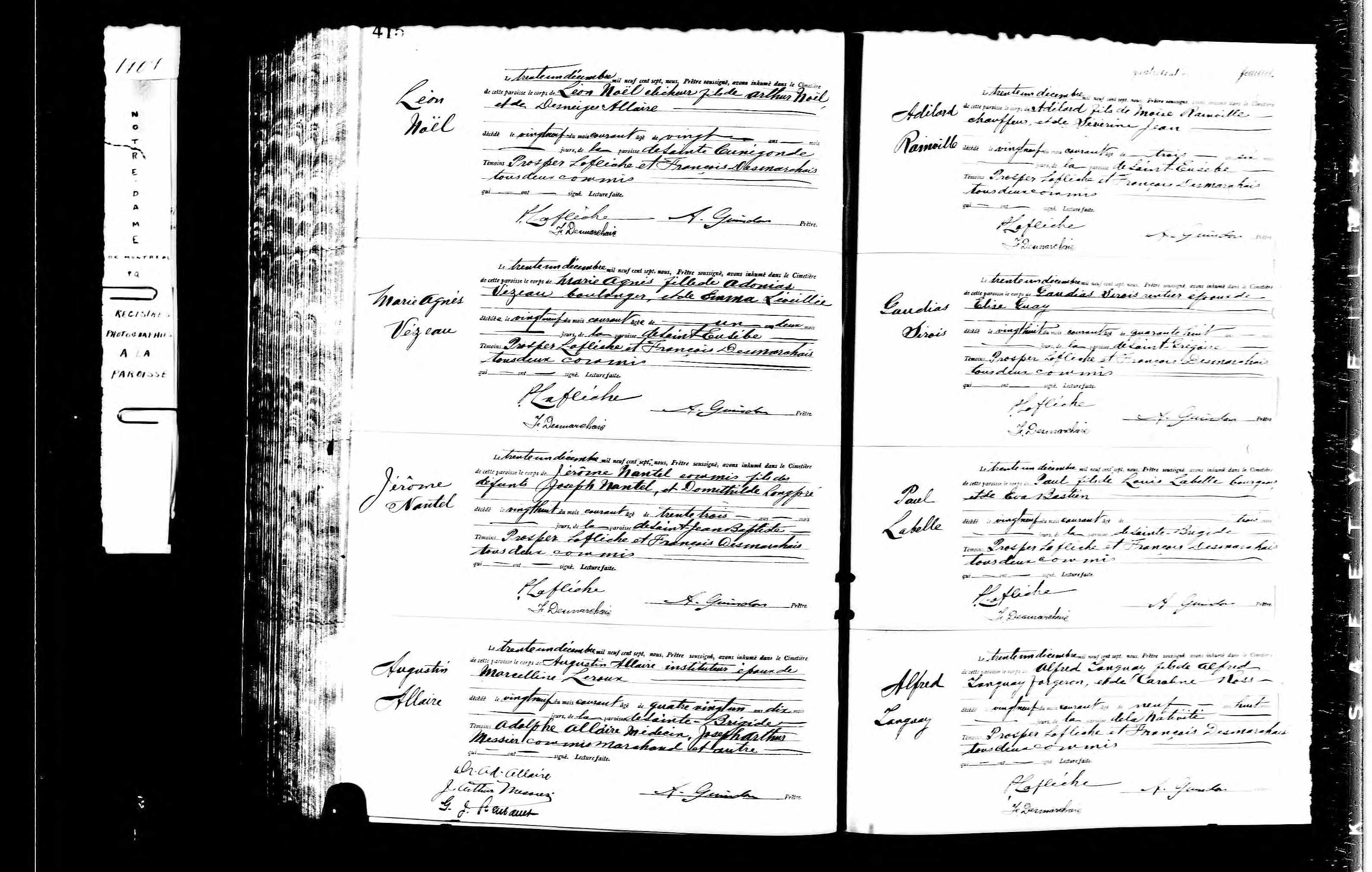 Acte de sépulture