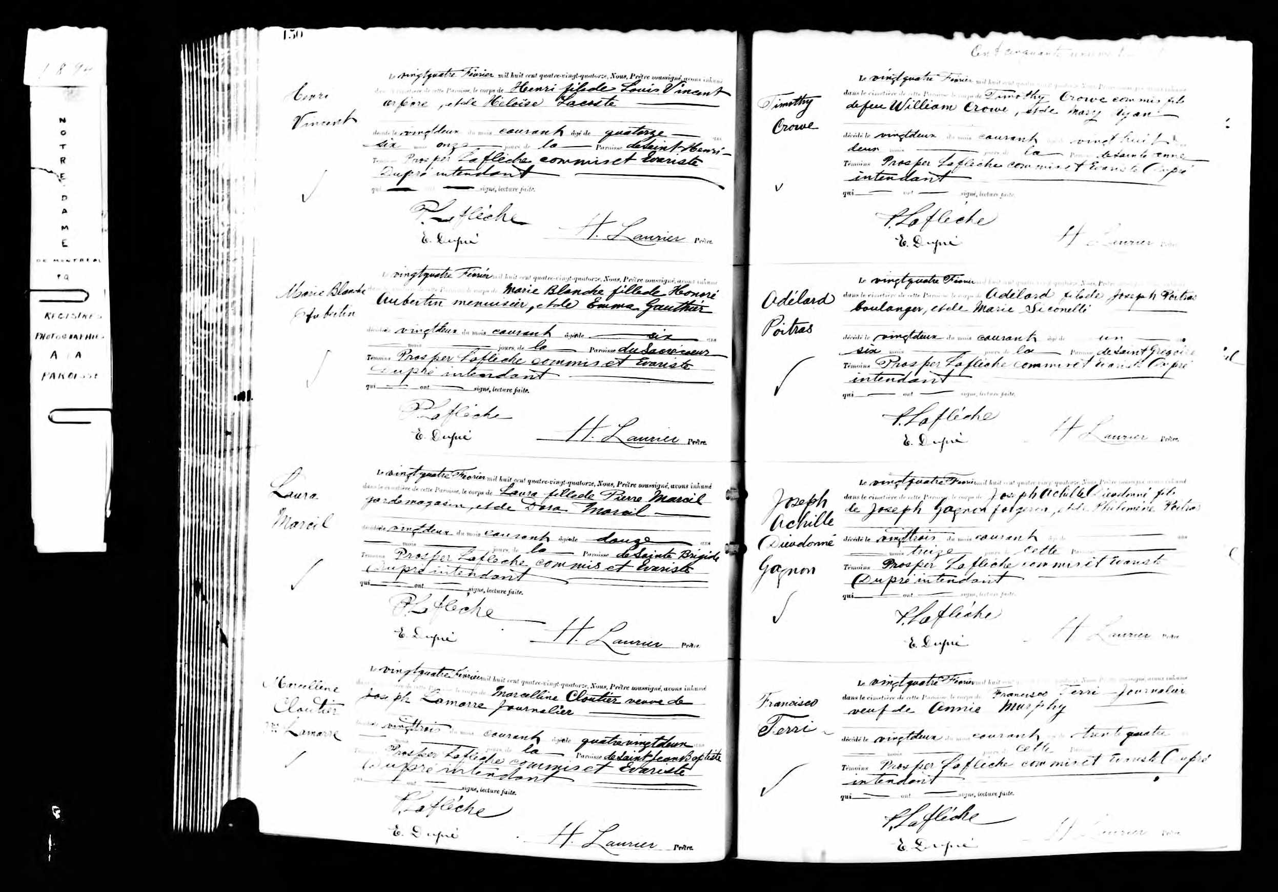 Acte de sépulture