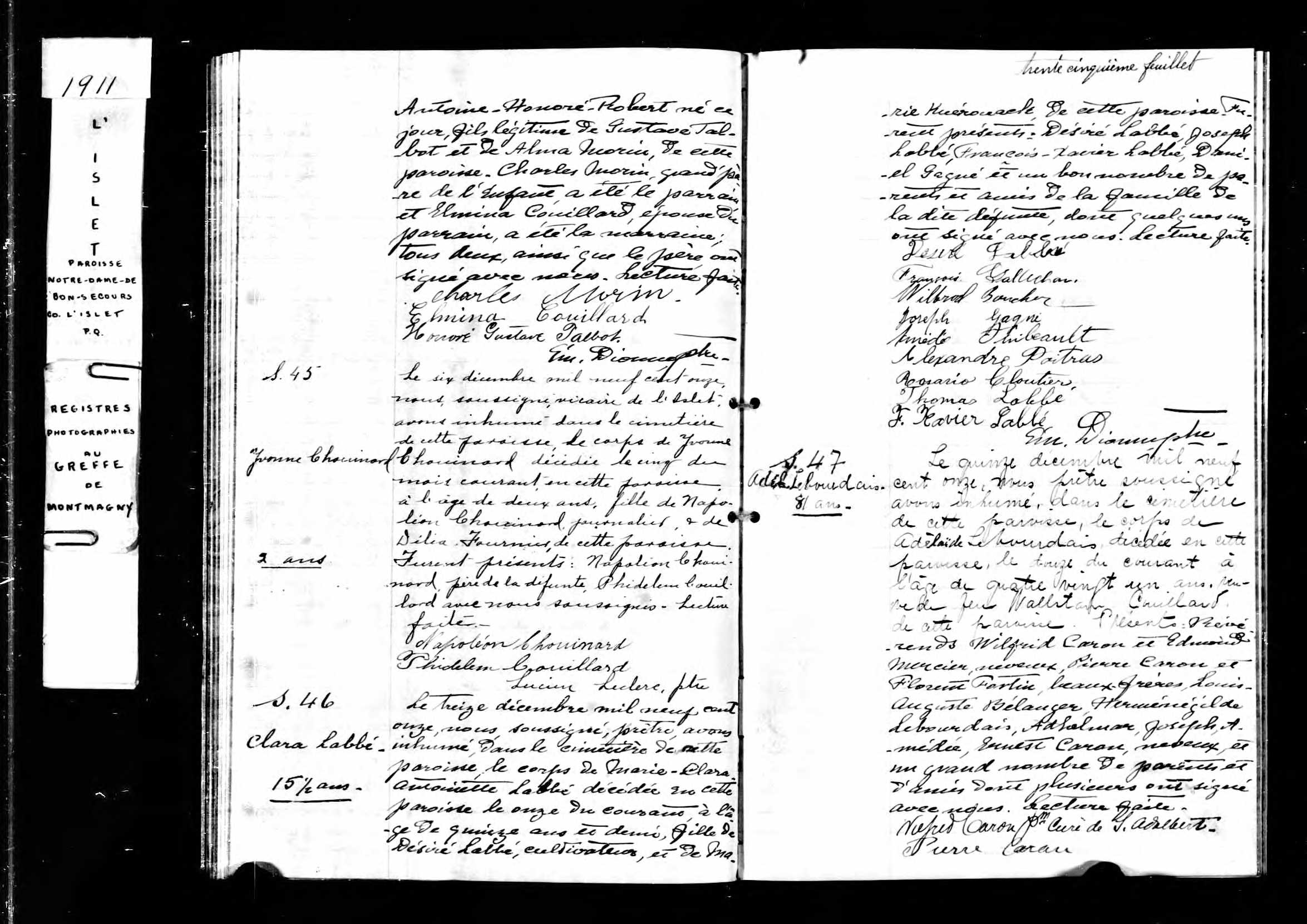 Acte de sépulture