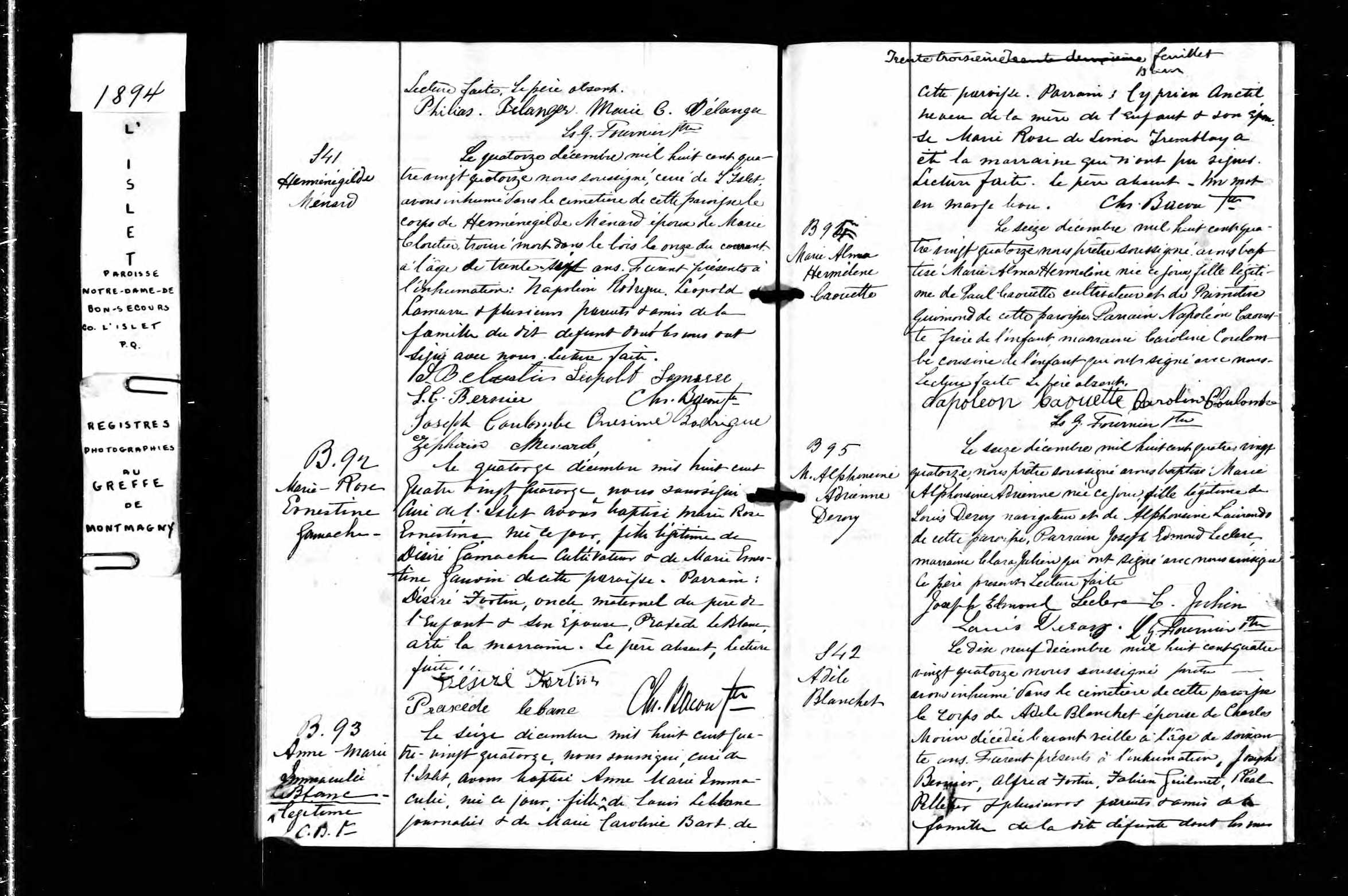  Acte de sépulture