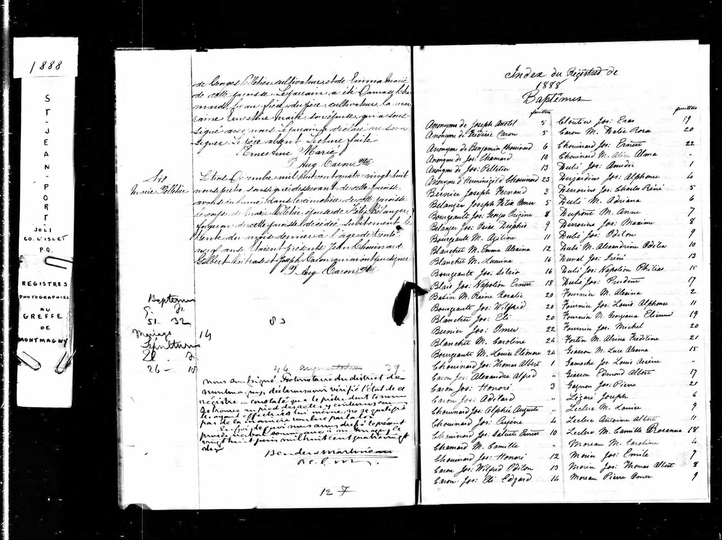 Acte de sépulture