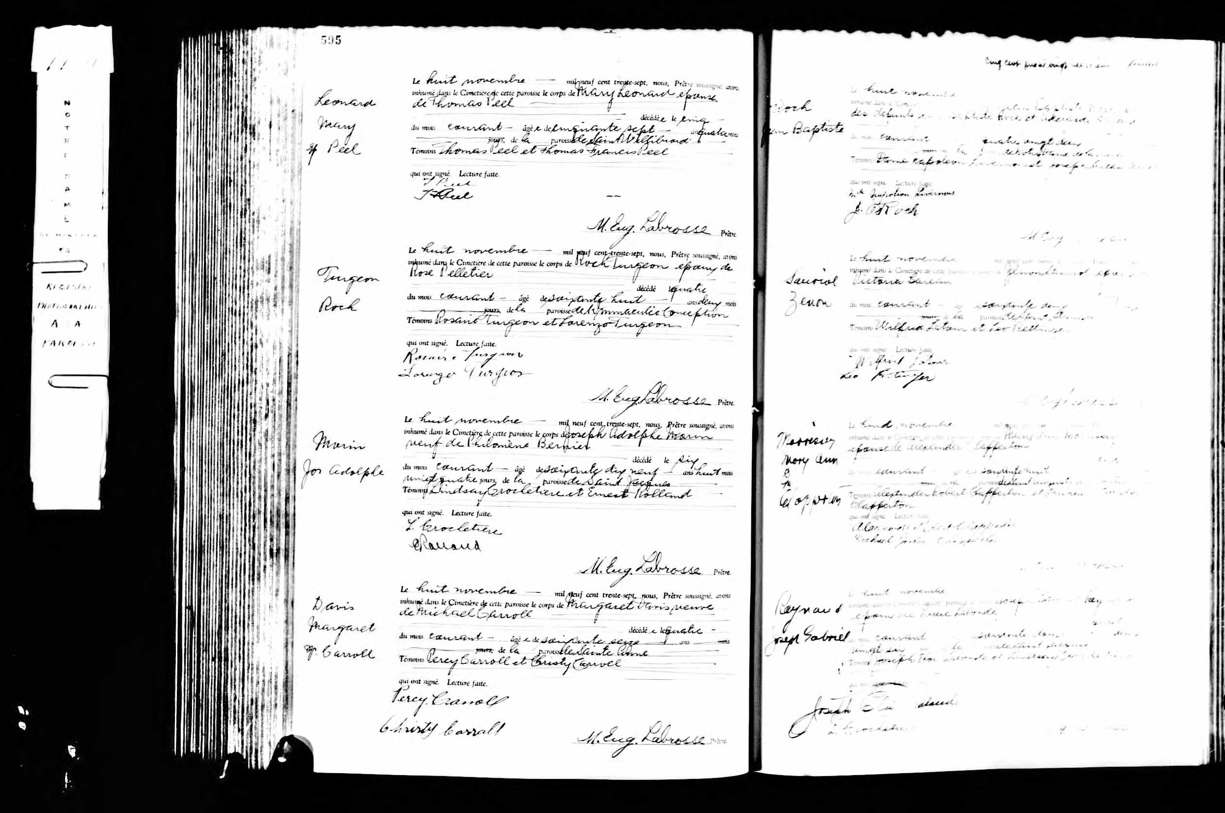 Acte de sépulture