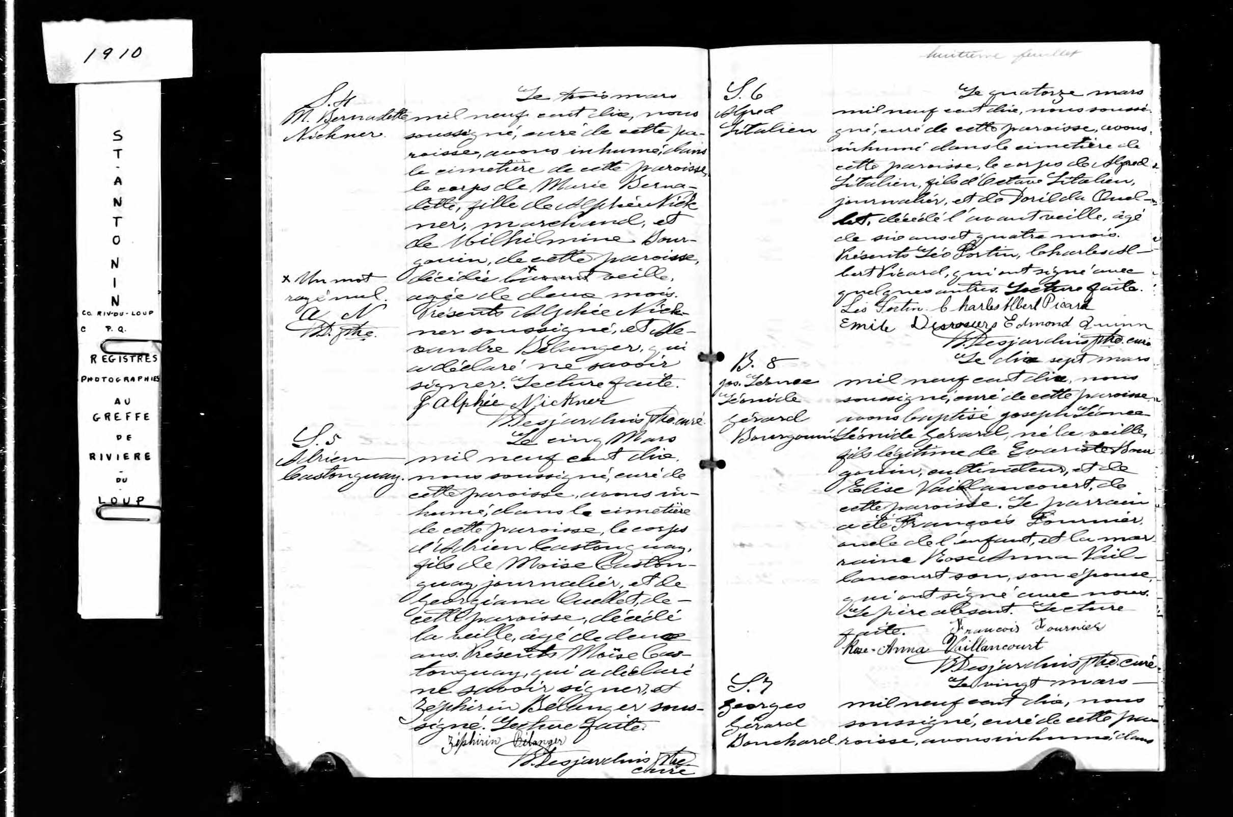 Acte de sépulture