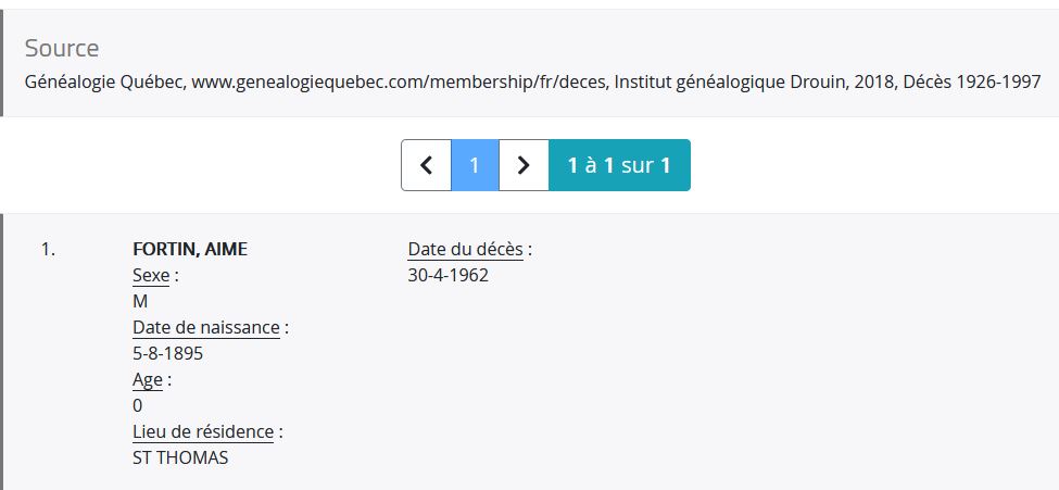 Mention du décès