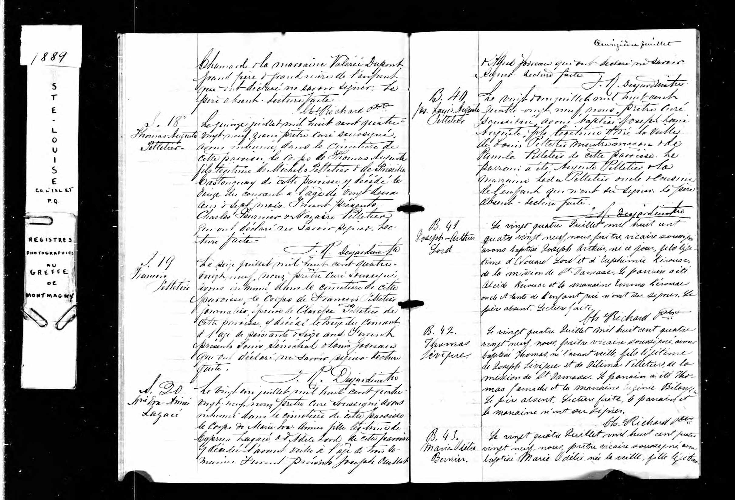 Acte de sépulture