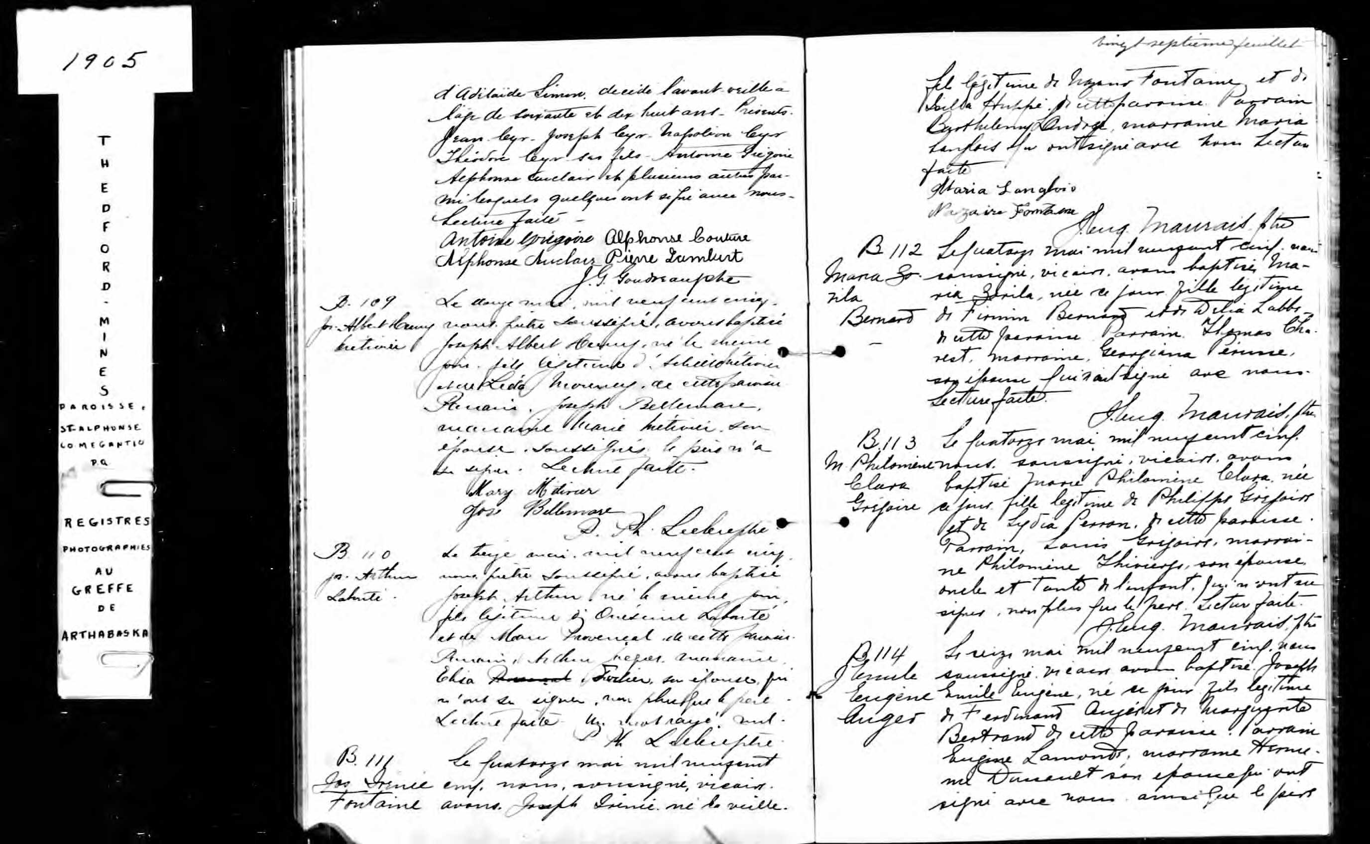 Acte de baptême Acte de baptême