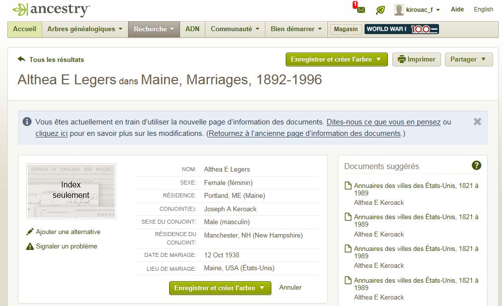 Mention de la date du mariage