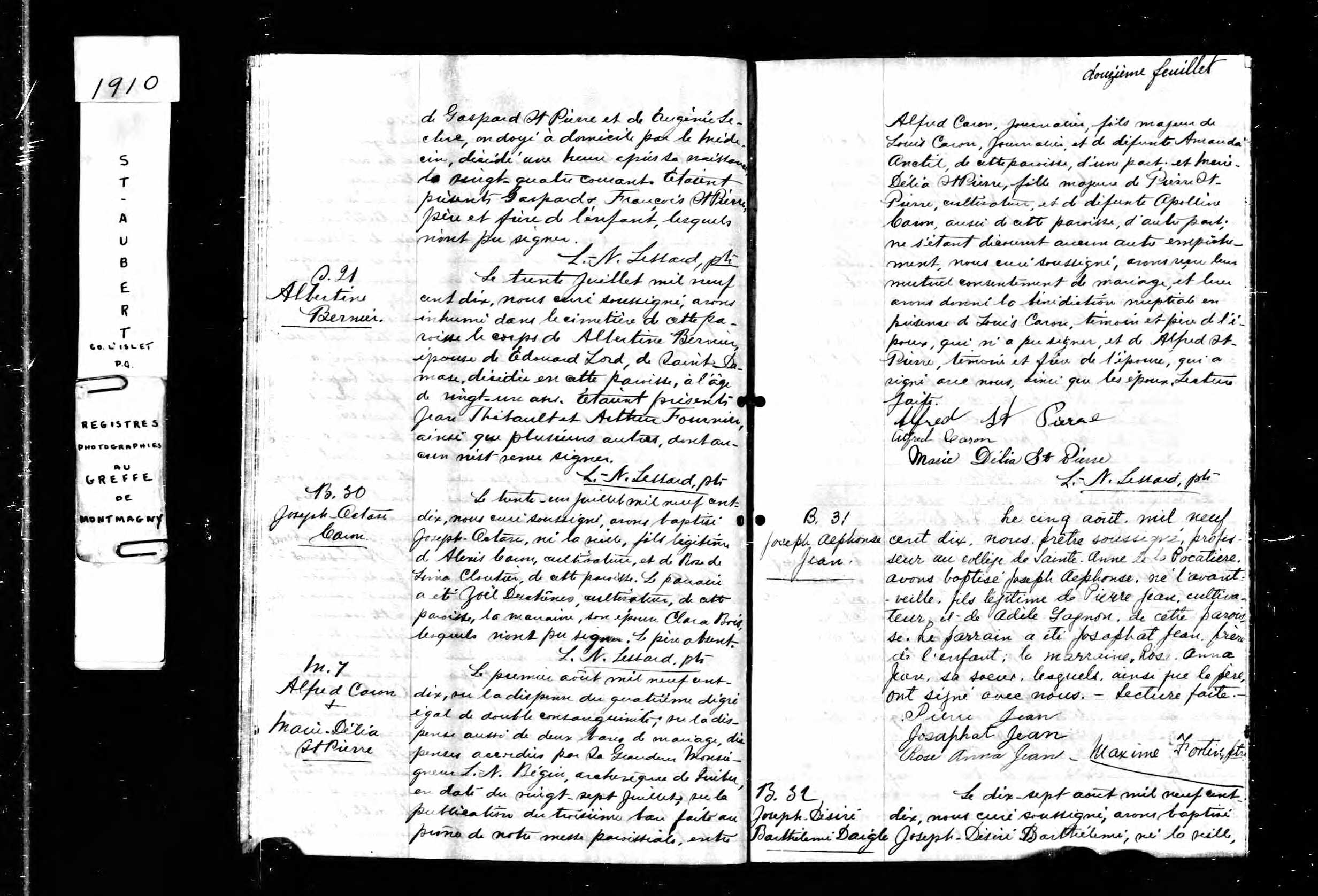 Acte de sépulture Acte de sépulture