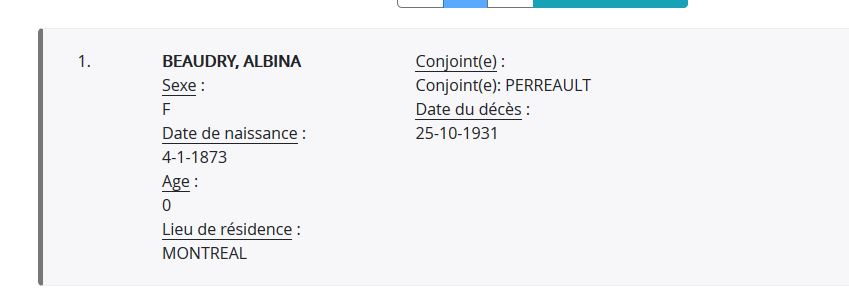 Mention du décès