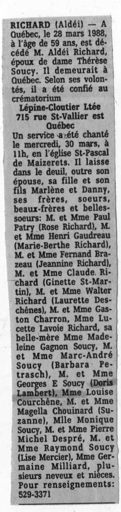 Nécrologie Nécrologie