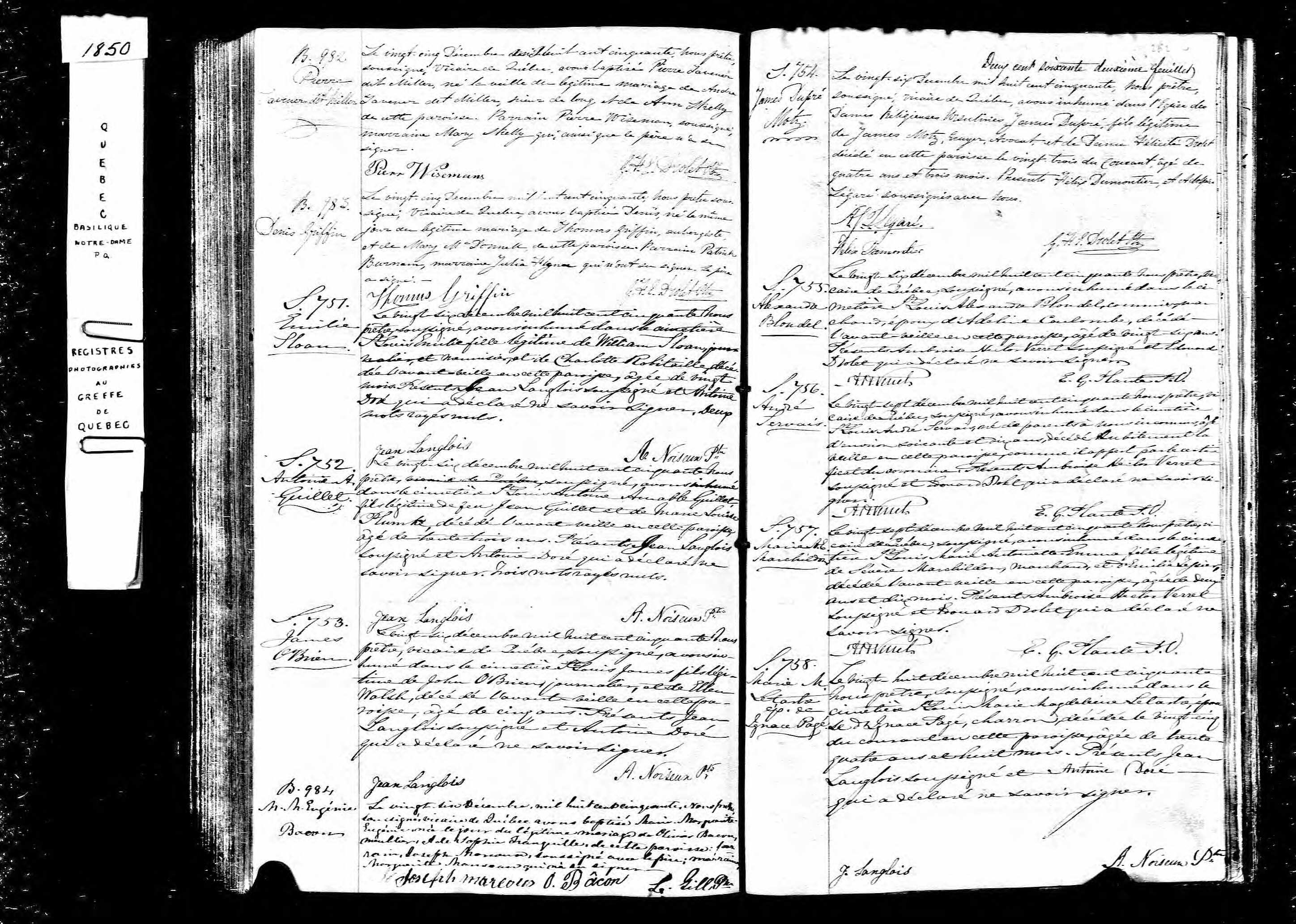 Acte de sépulture