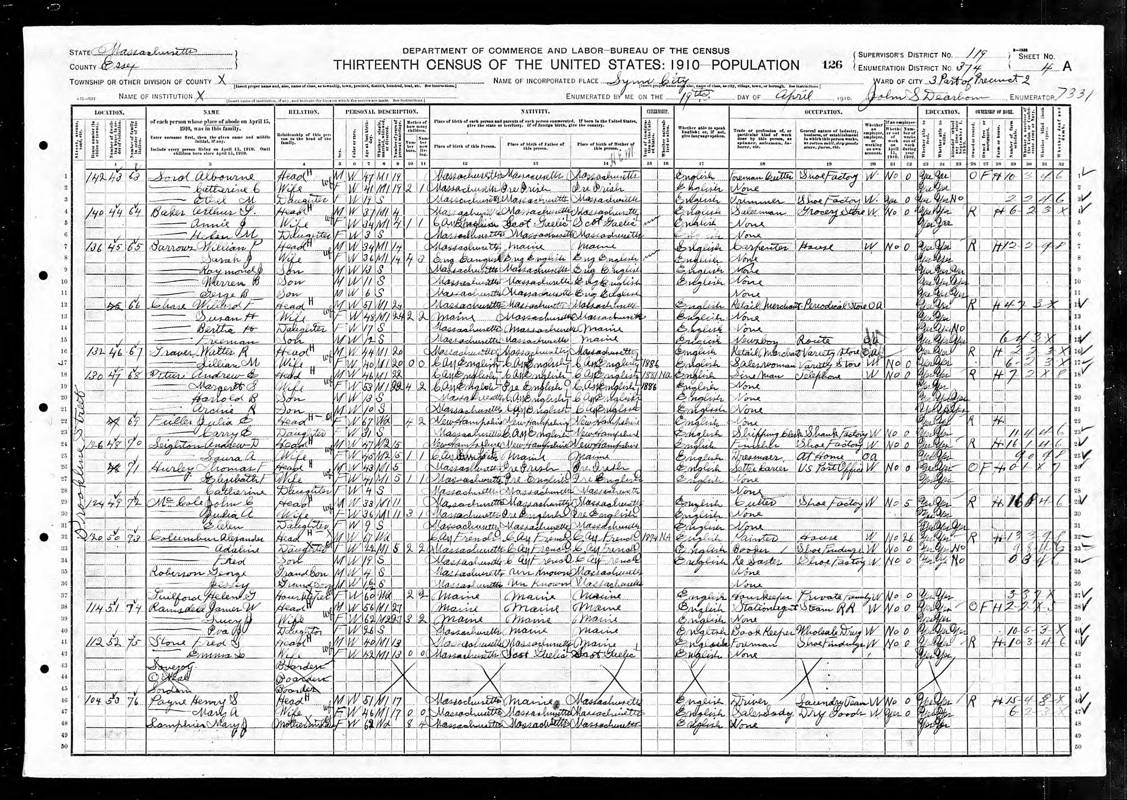 Recensement fédéral américain 1910