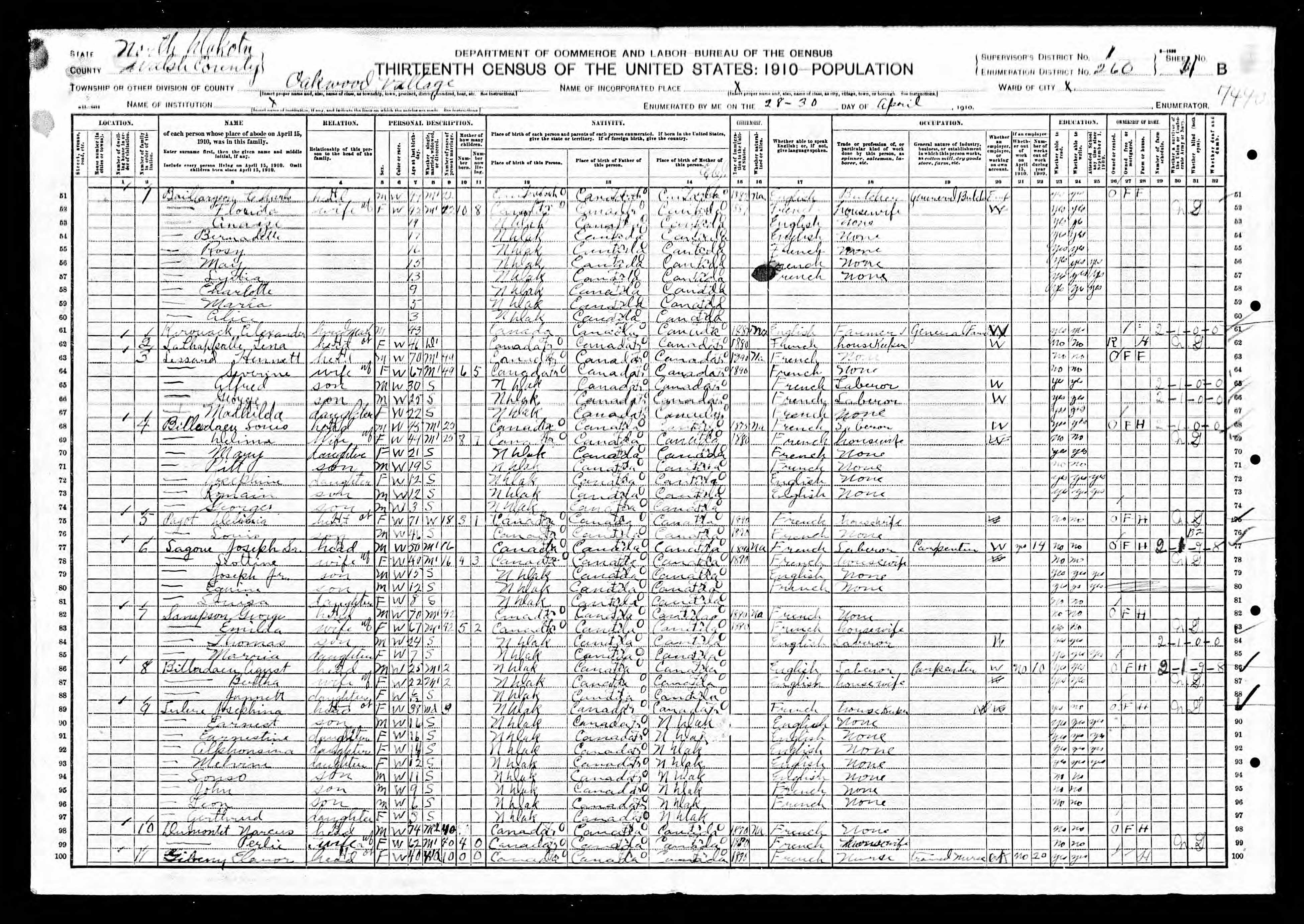 Recensement fédéral américain 1910