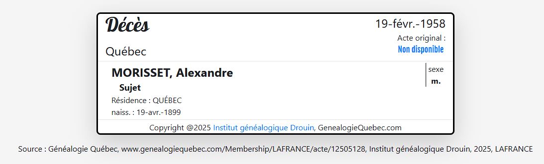 Mention du décès