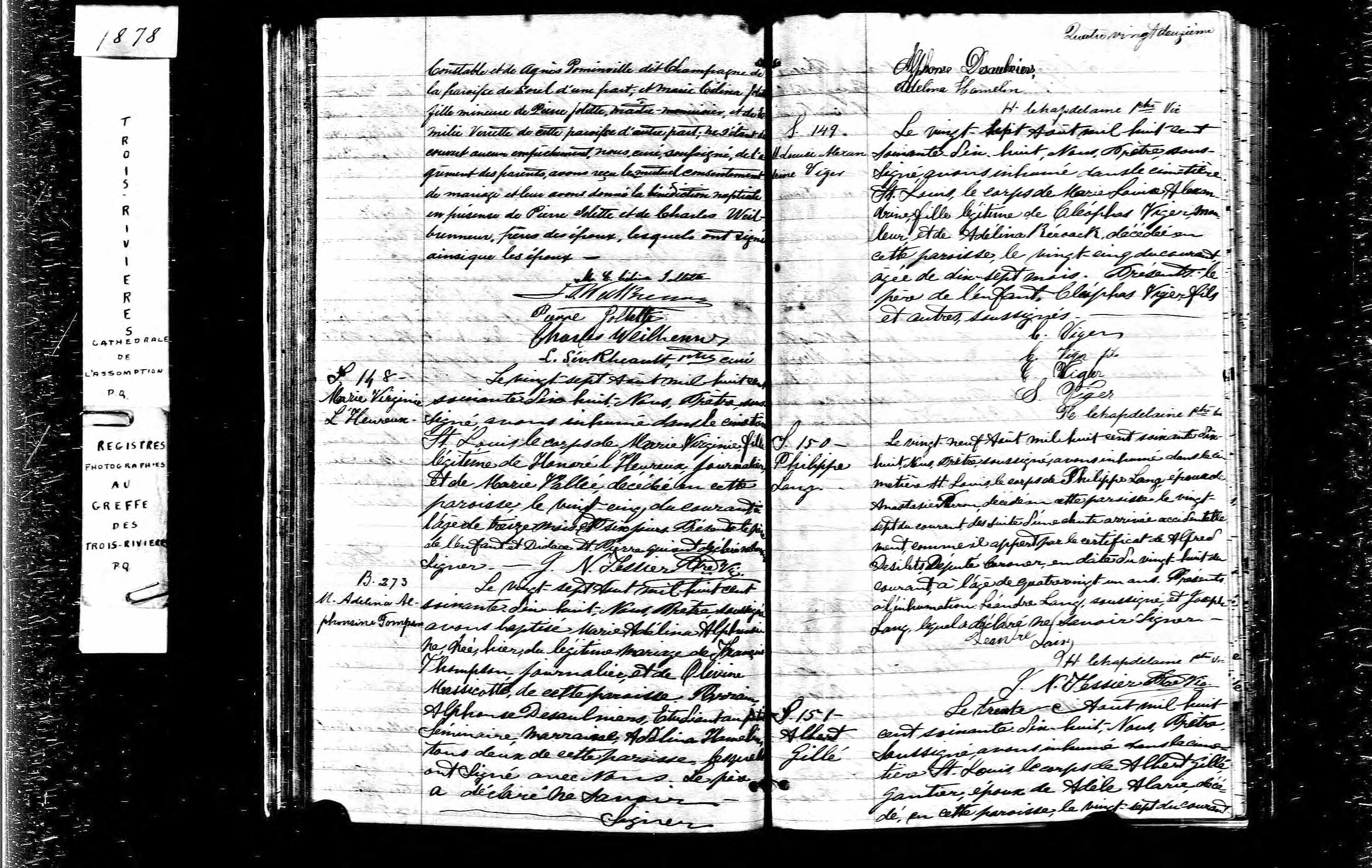 Acte de sépulture Acte de sépulture
