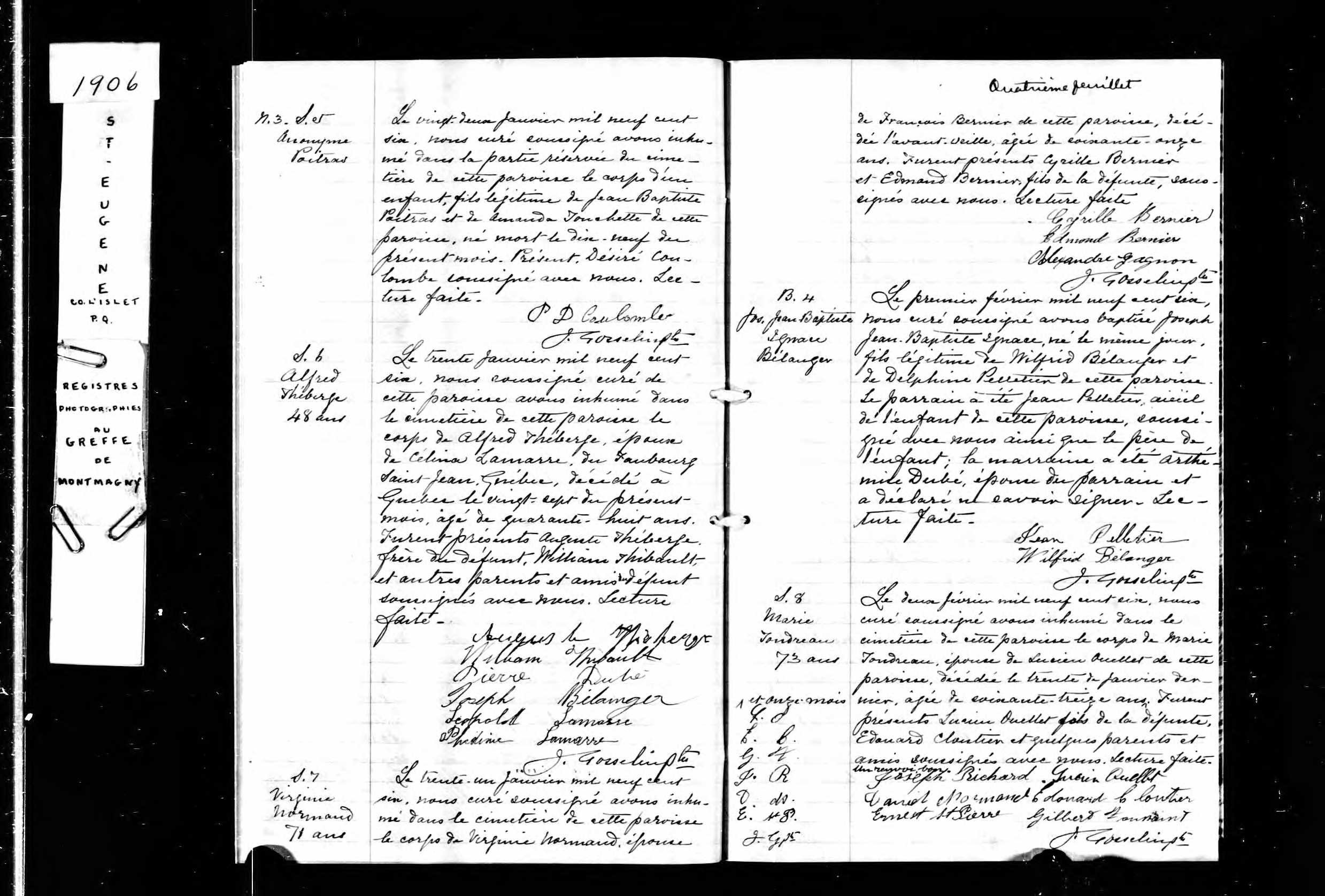 Acte de sépulture