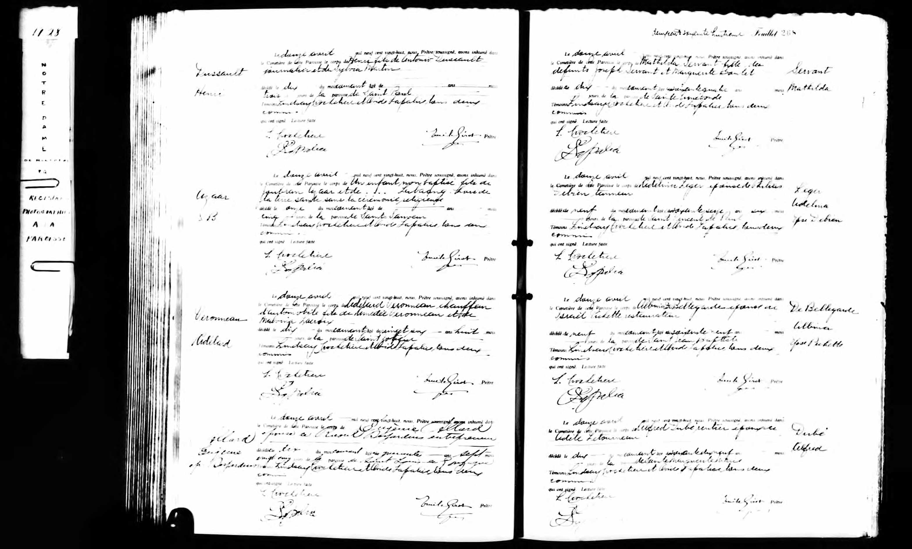 Acte de sépulture
