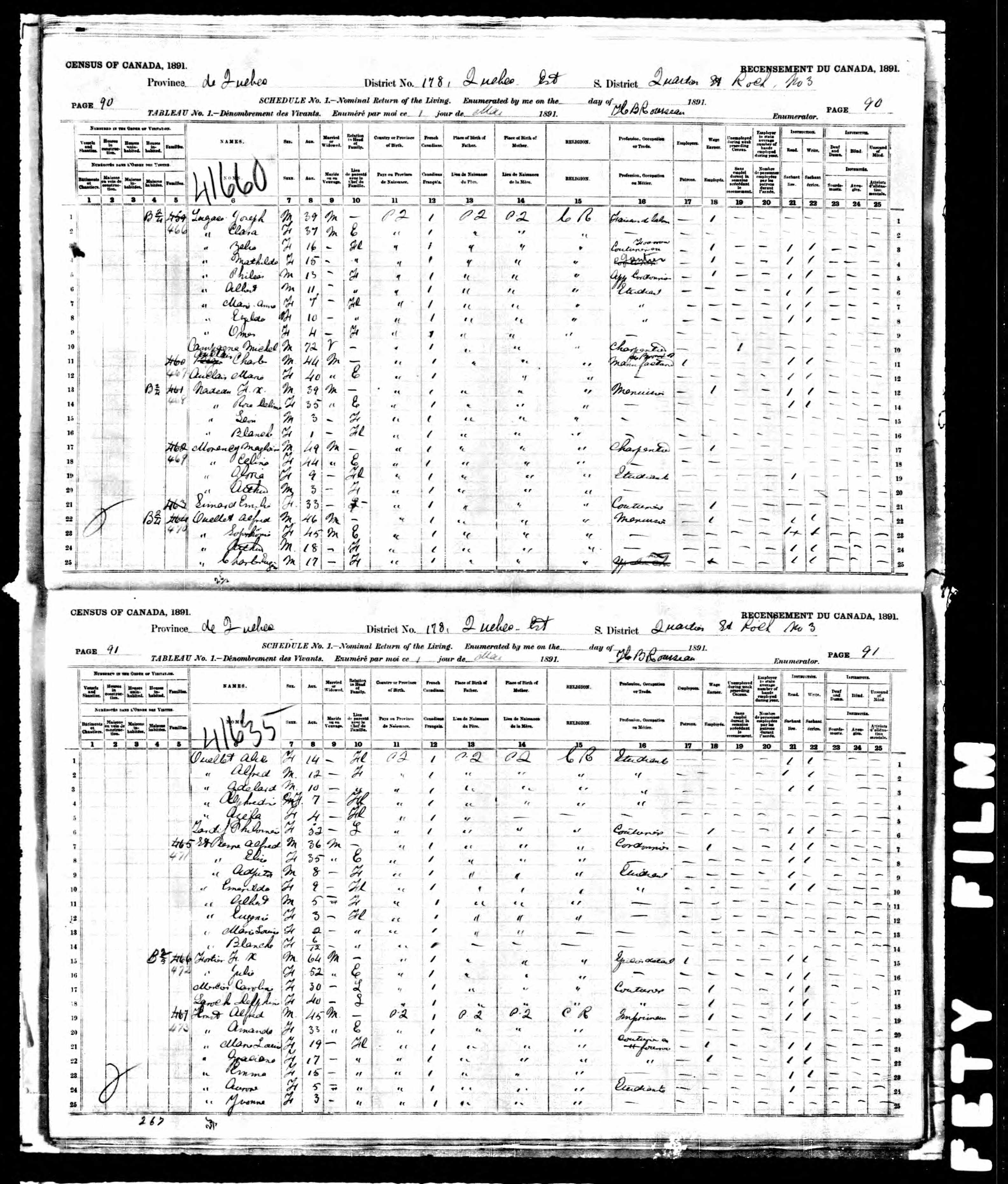 Recensement canadien 1891