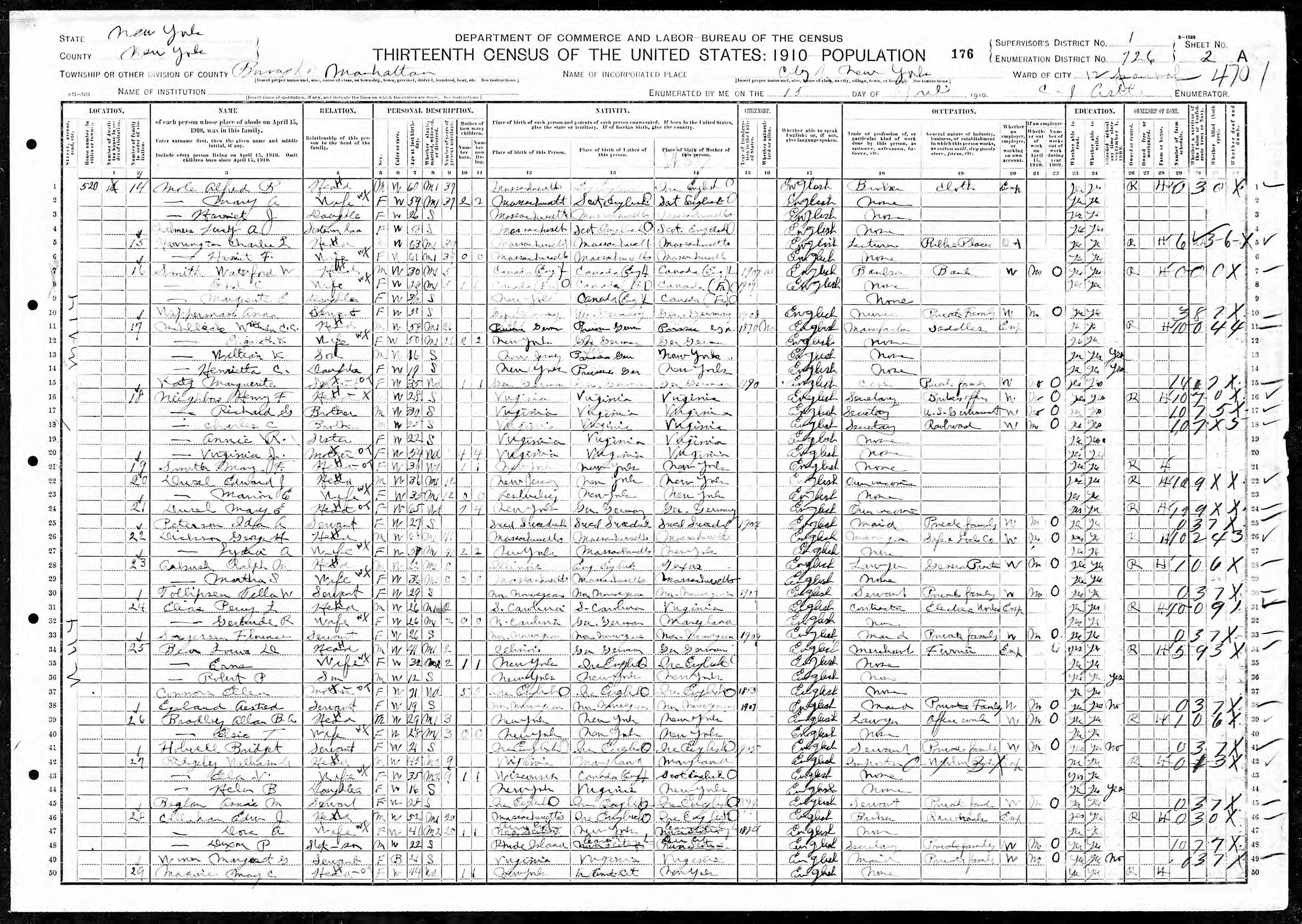 Recensement fédéral américain 1910