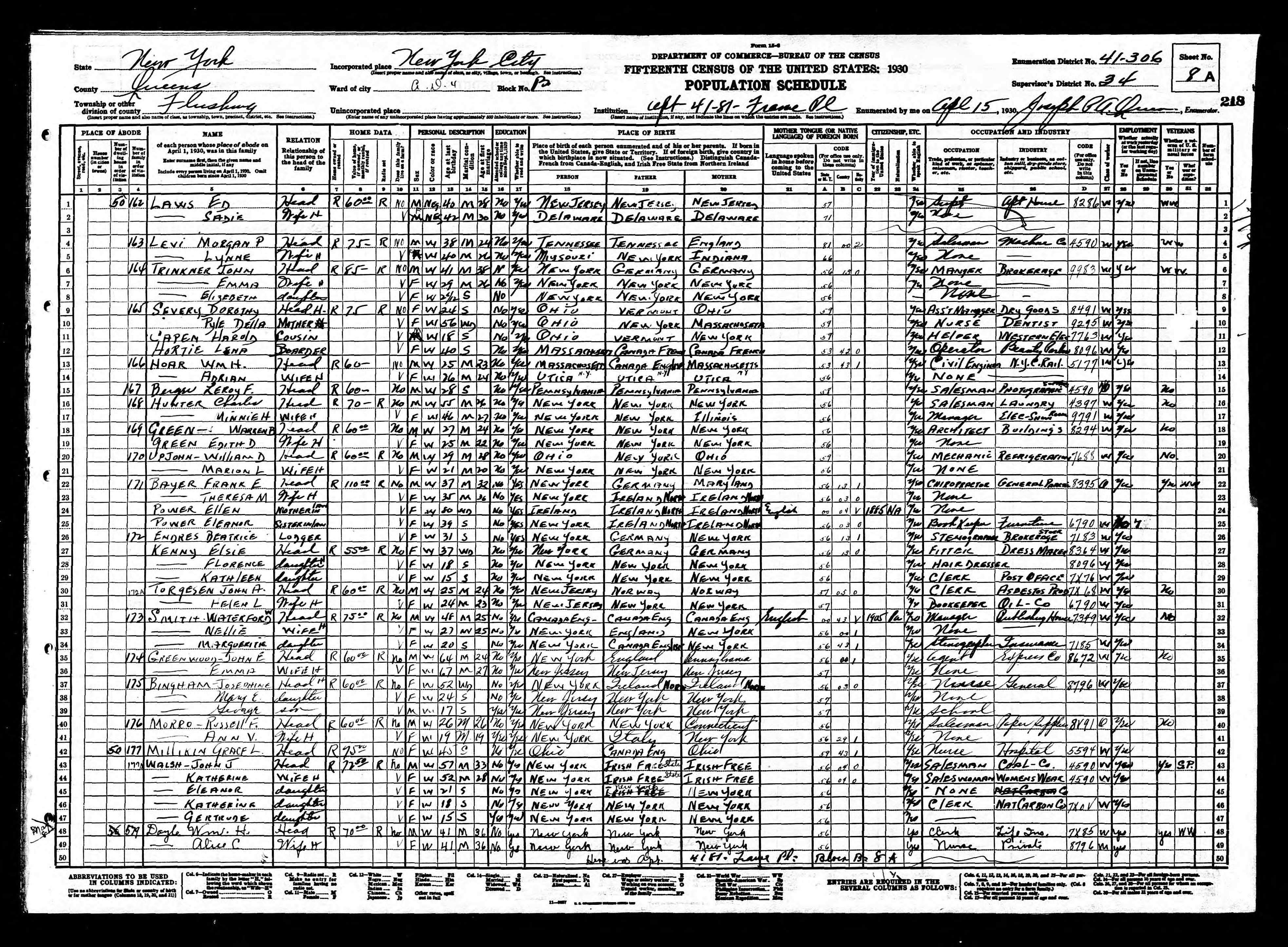 Recensement fédéral américain 1930