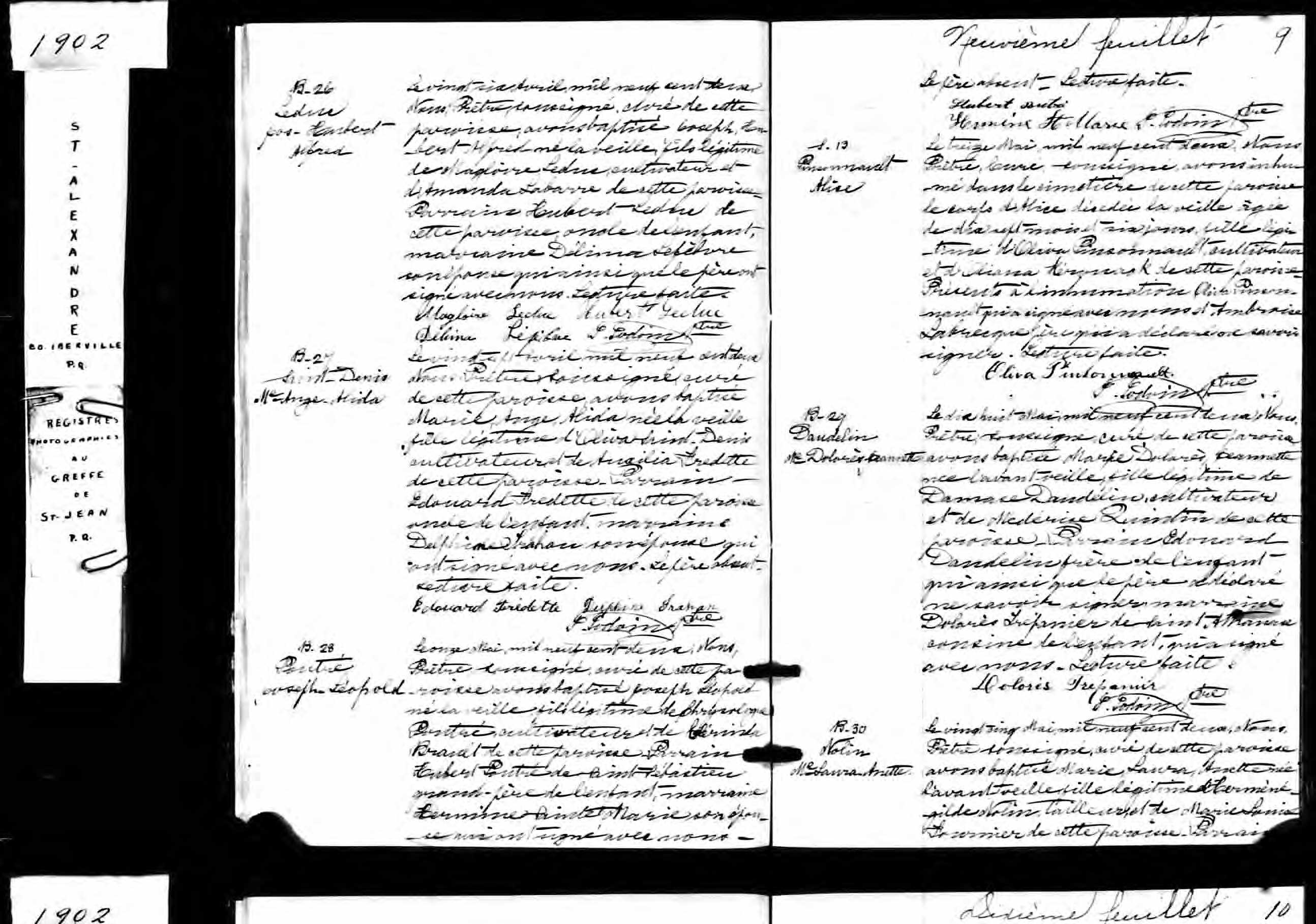 Acte de sépulture