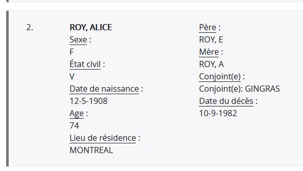 Mention du décès