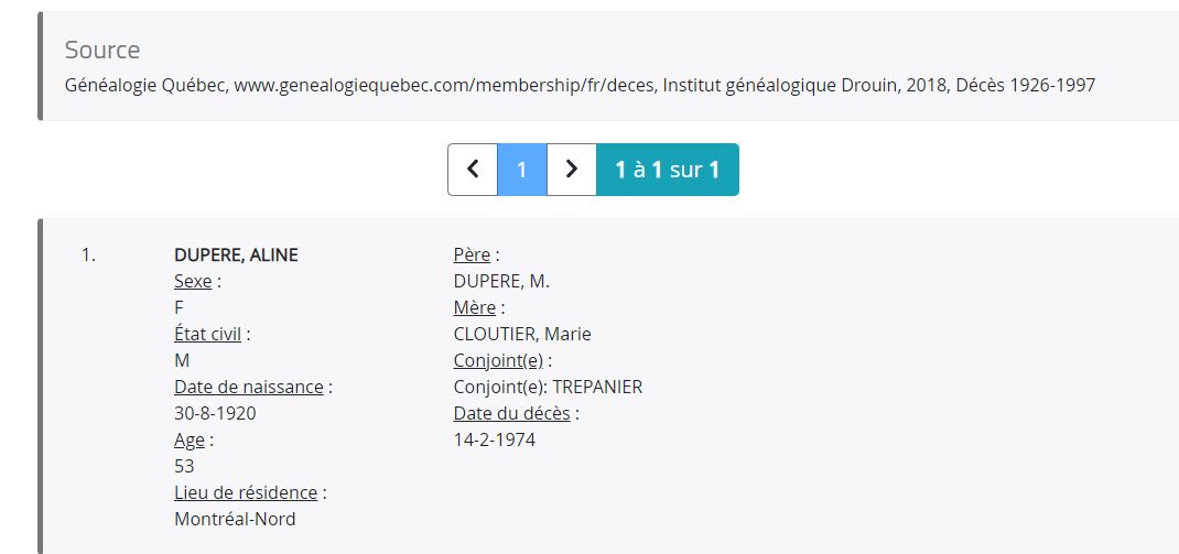 Mention du décès