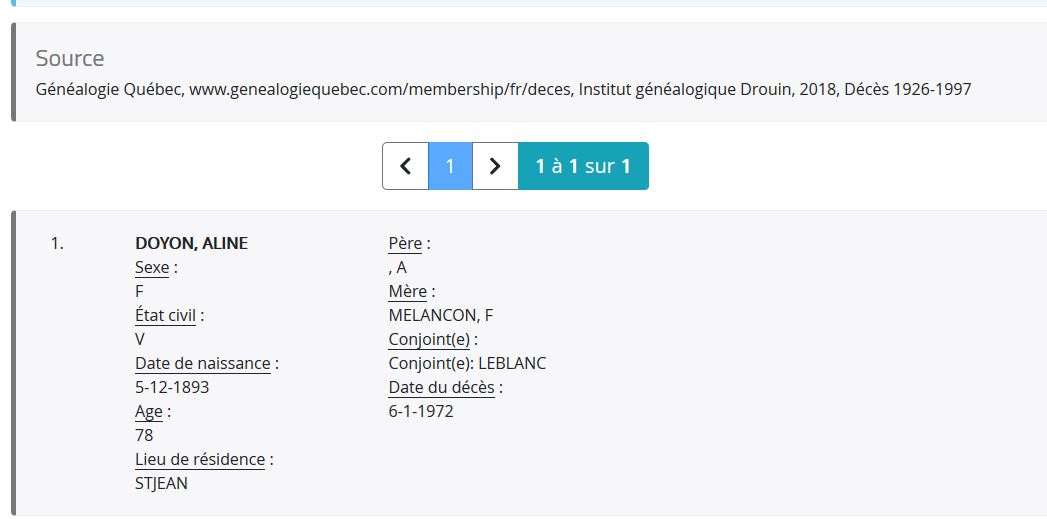 Mention du décès
