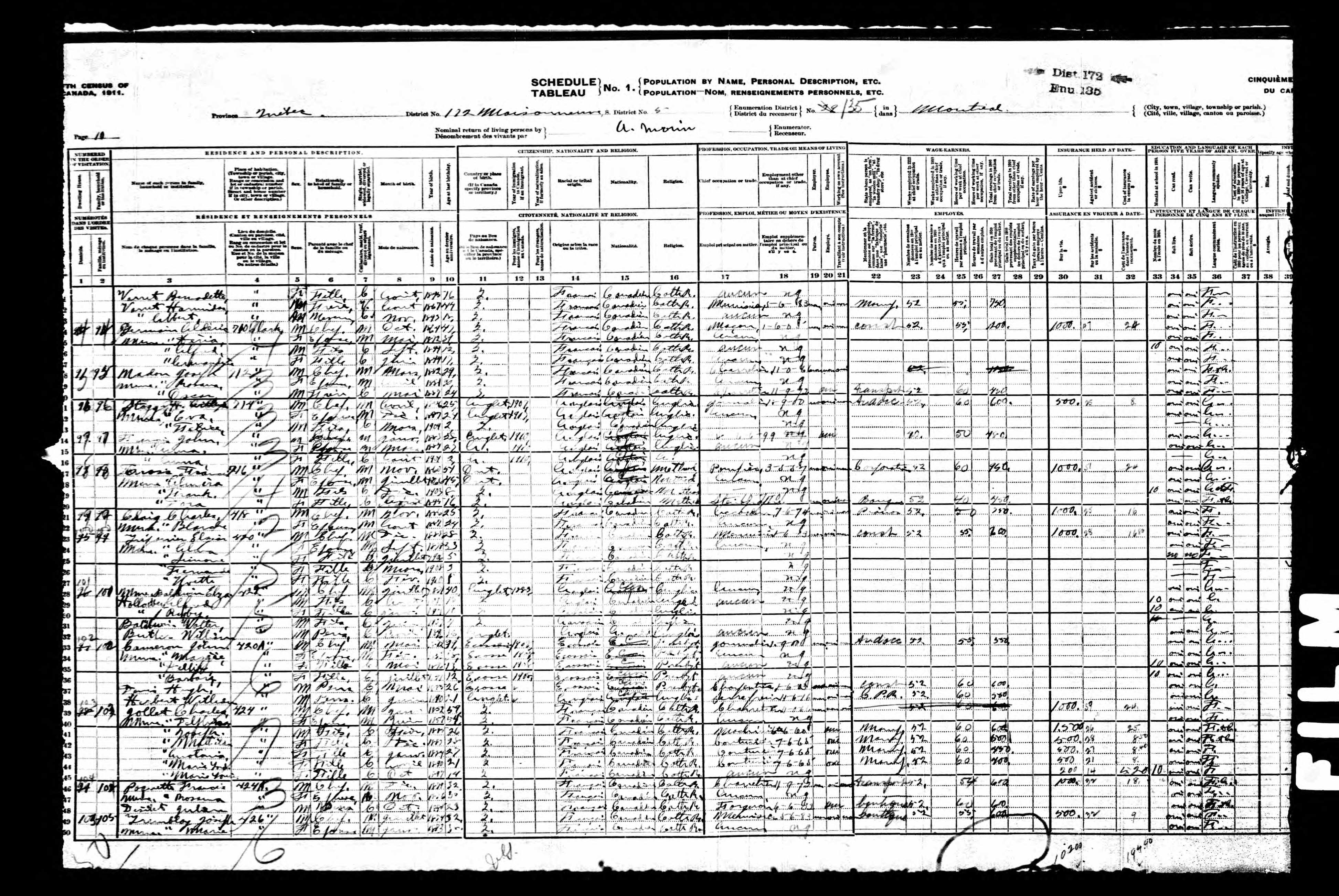 Recensement canadien 1911