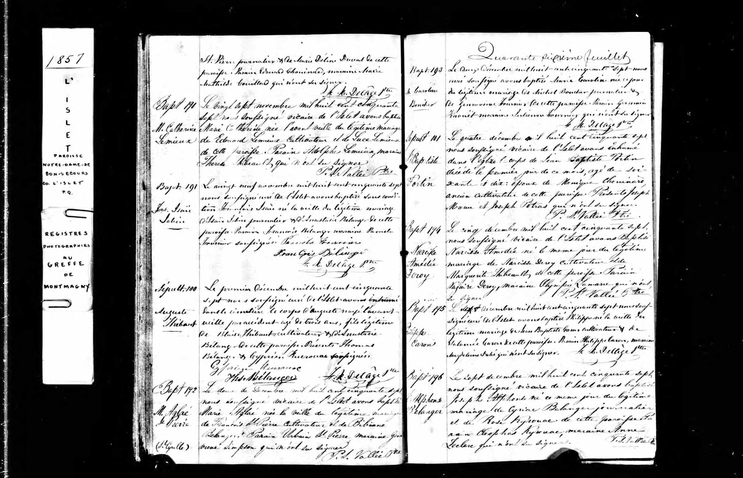 Acte de sépulture