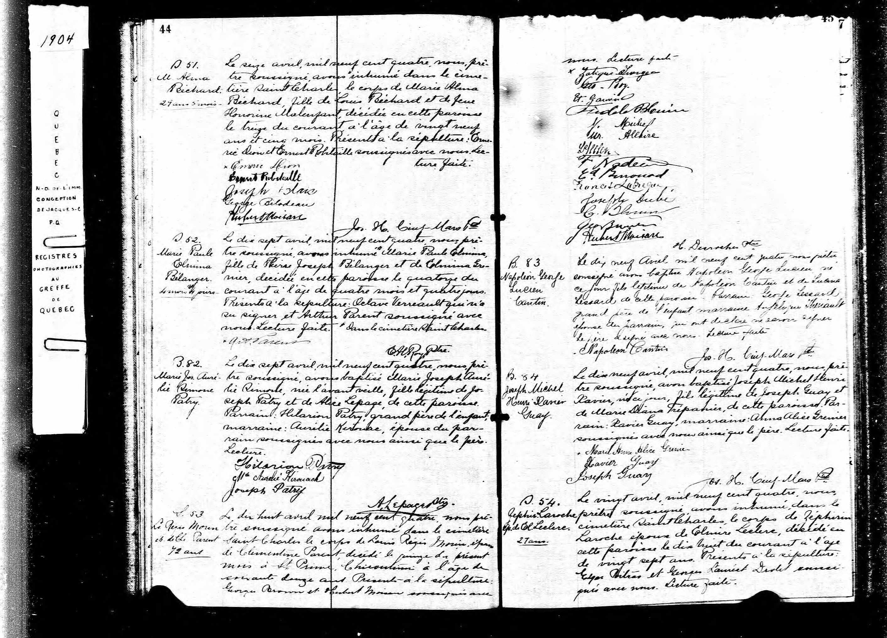 Acte de sépulture