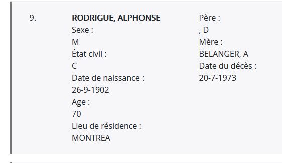 Mention du décès