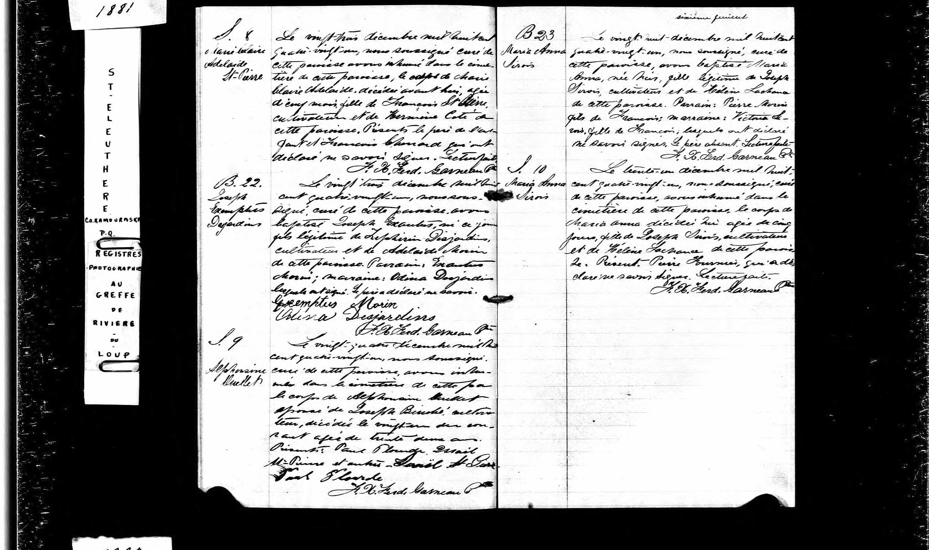 Acte de sépulture