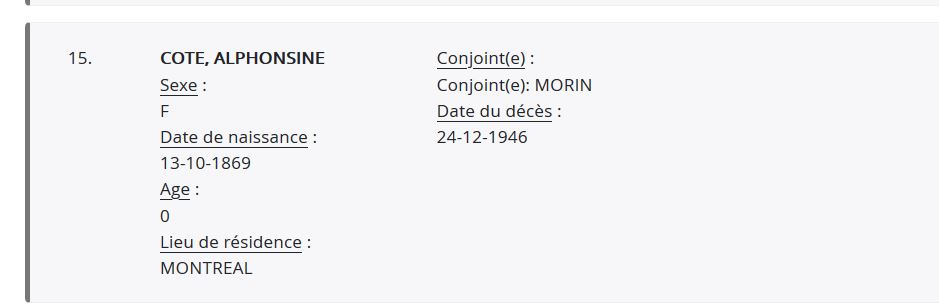 Mention du décès Mention du décès