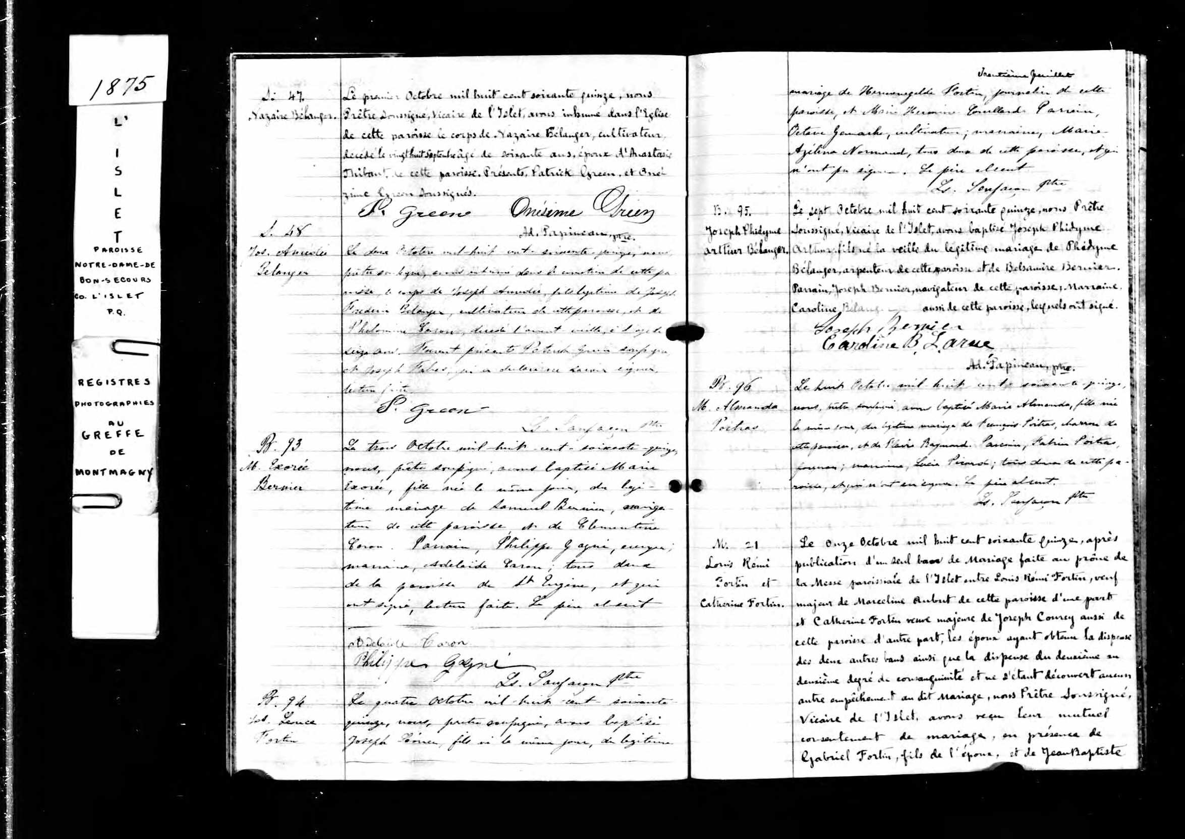 Acte de sépulture