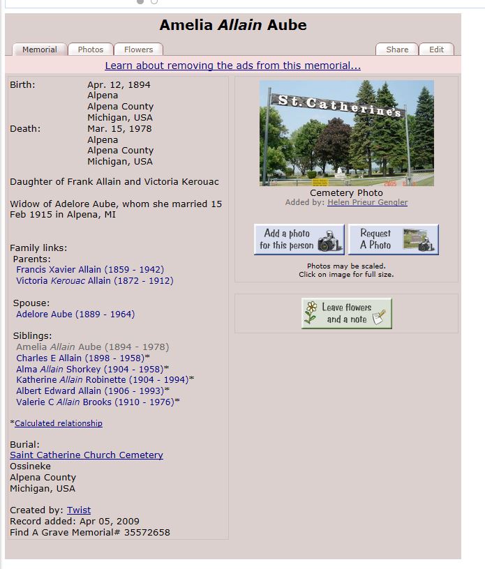 Mention de la date de naissance et de décès
