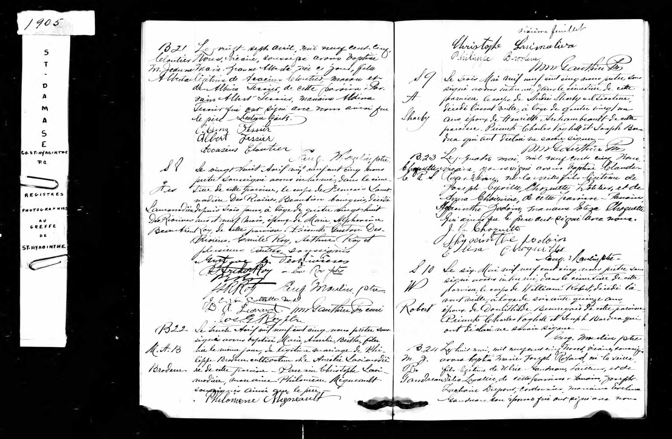 Acte de sépulture