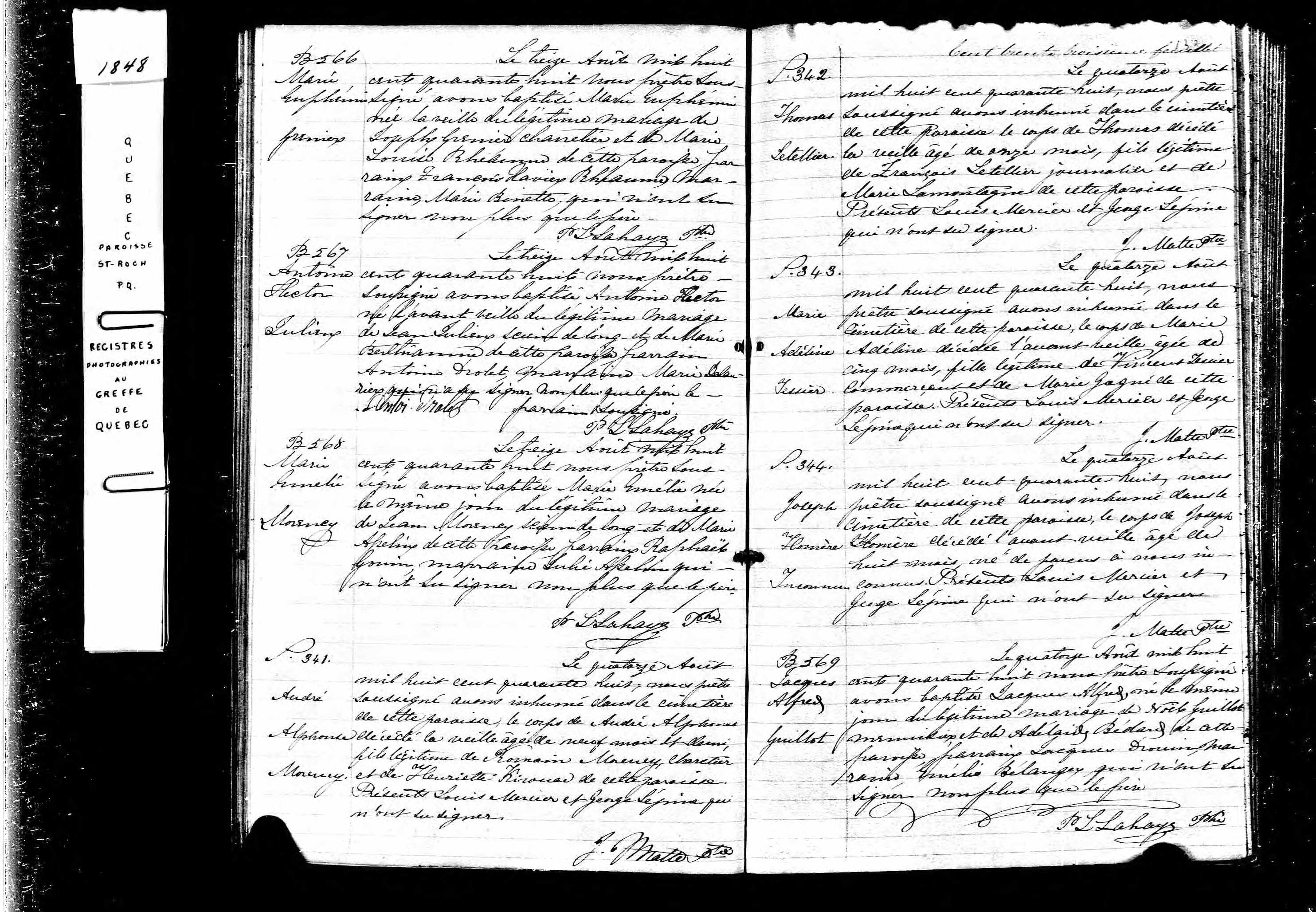 Acte de sépulture Acte de sépulture