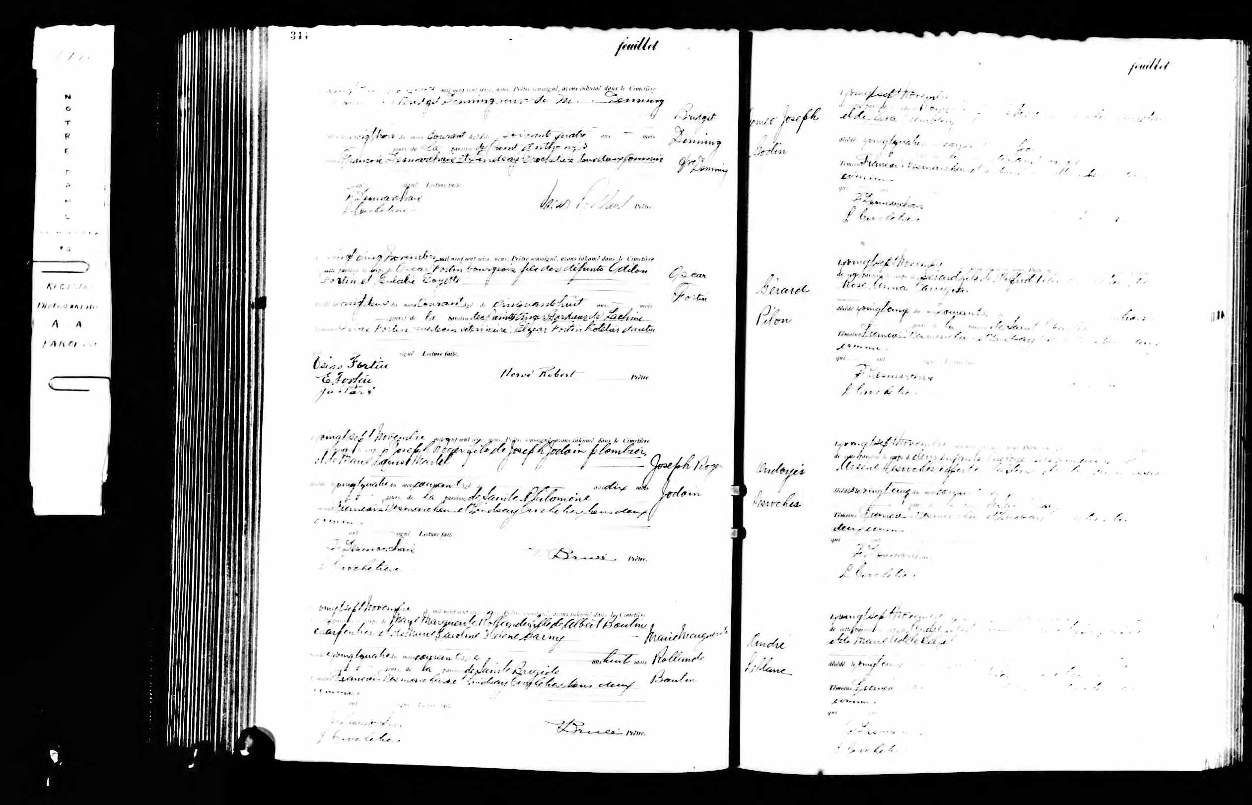 Acte de sépulture