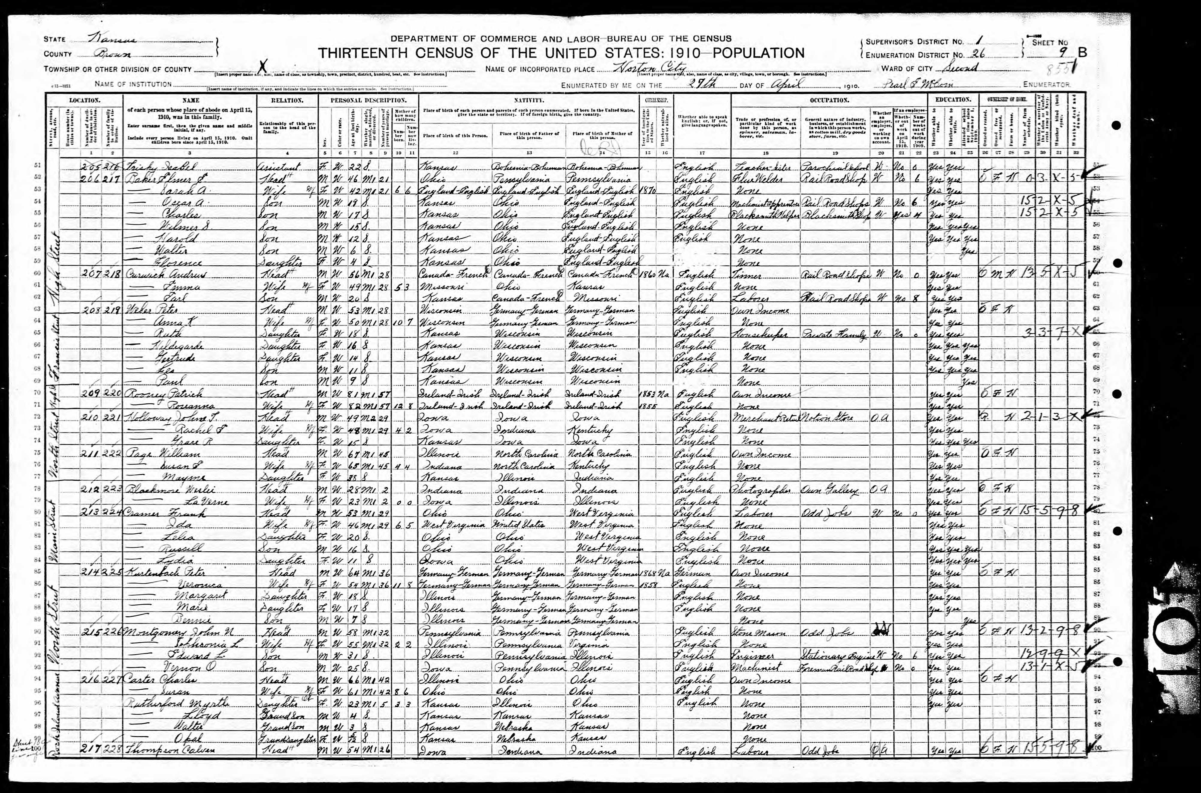 Recensement fédéral américain 1910