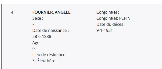 Mention du décès