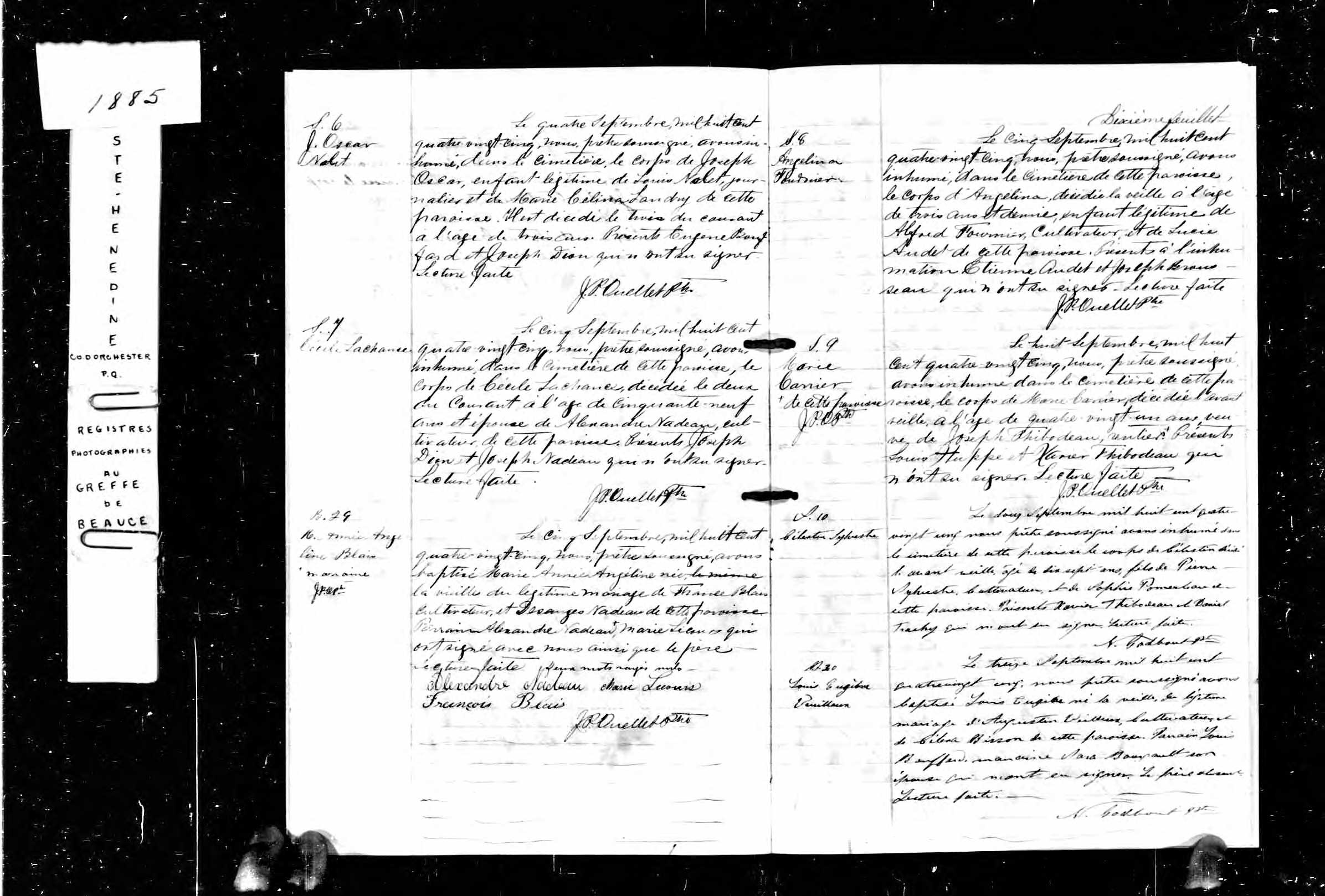 Acte de sépulture