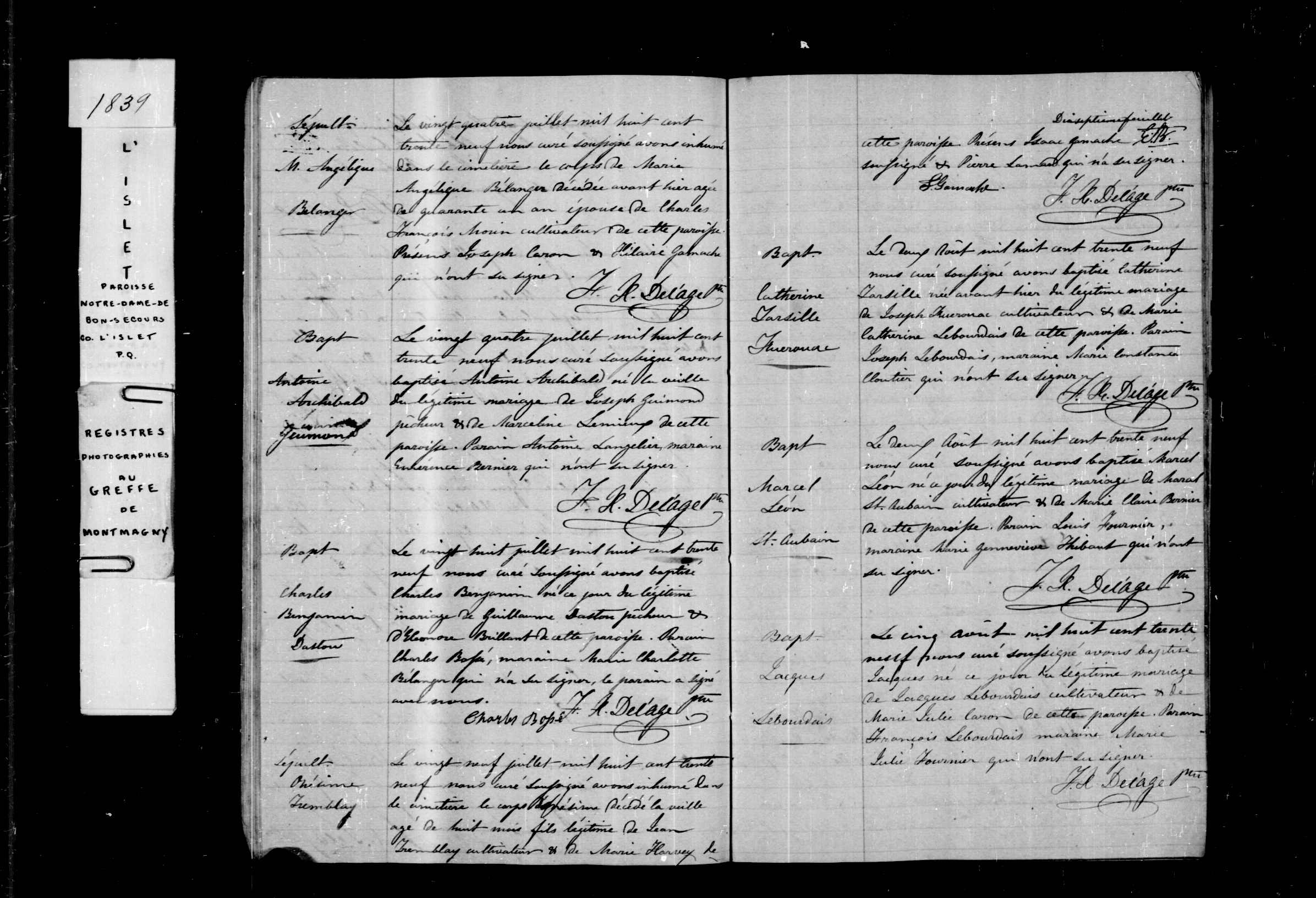 Acte de sépulture