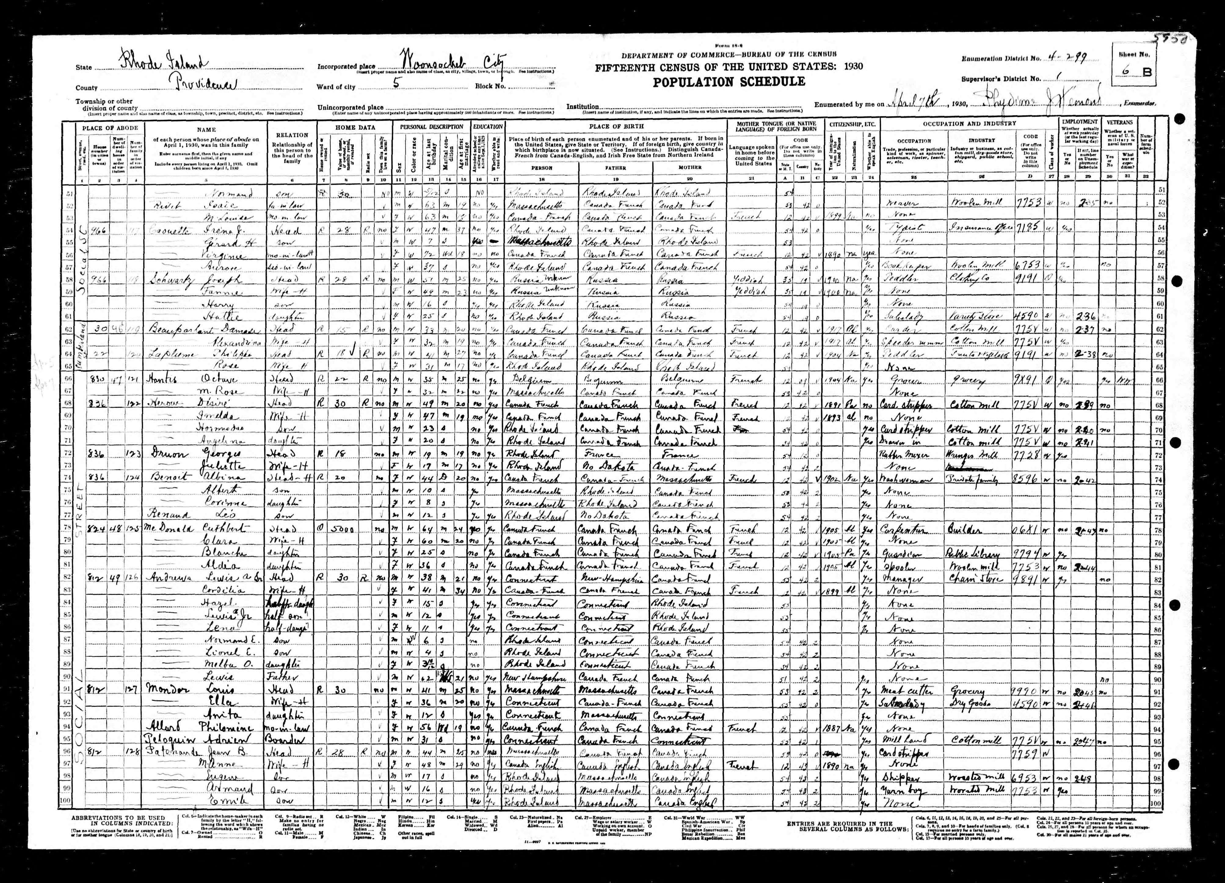 Recensement fédéral américain 1930