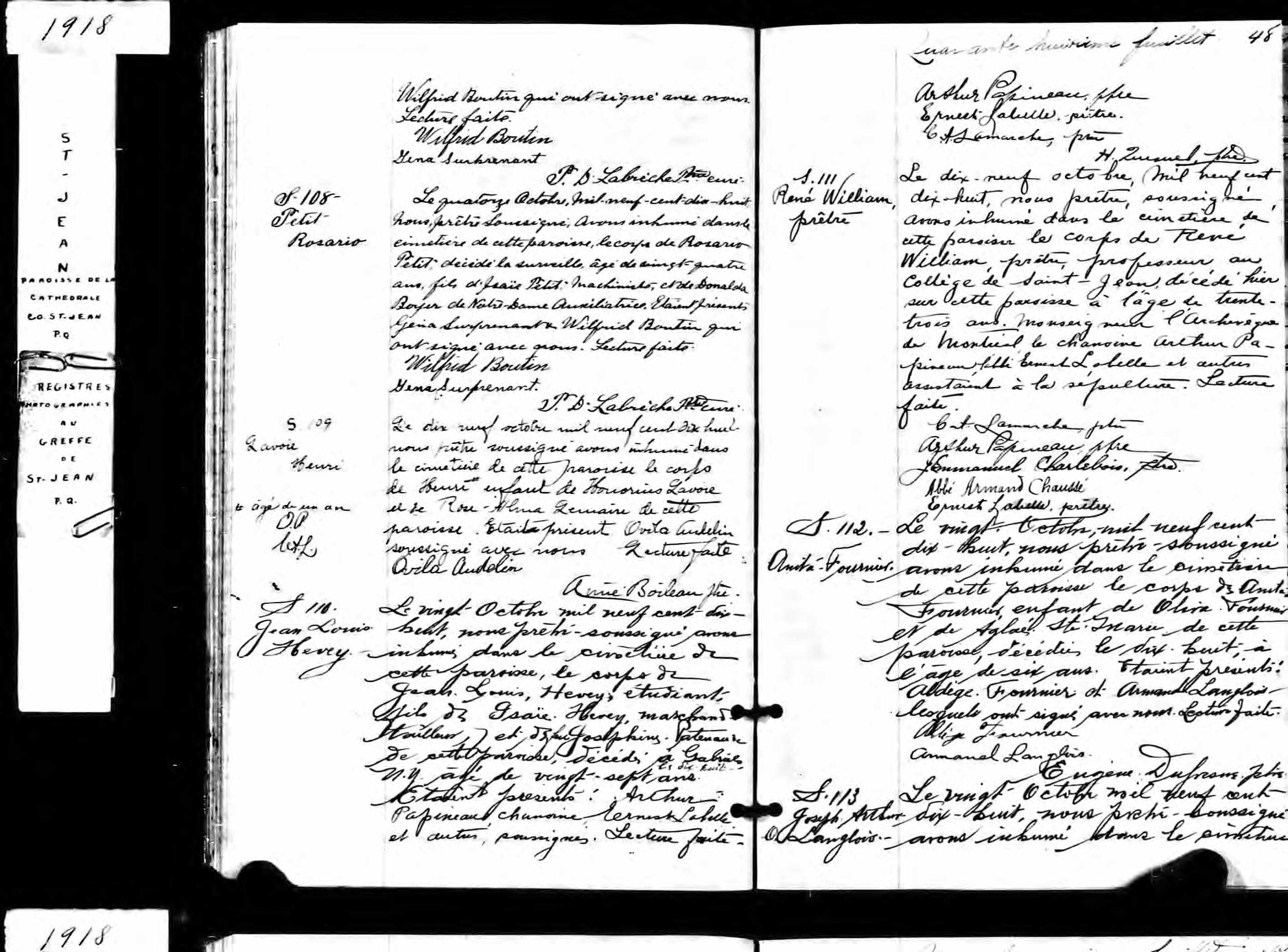 Acte de sépulture