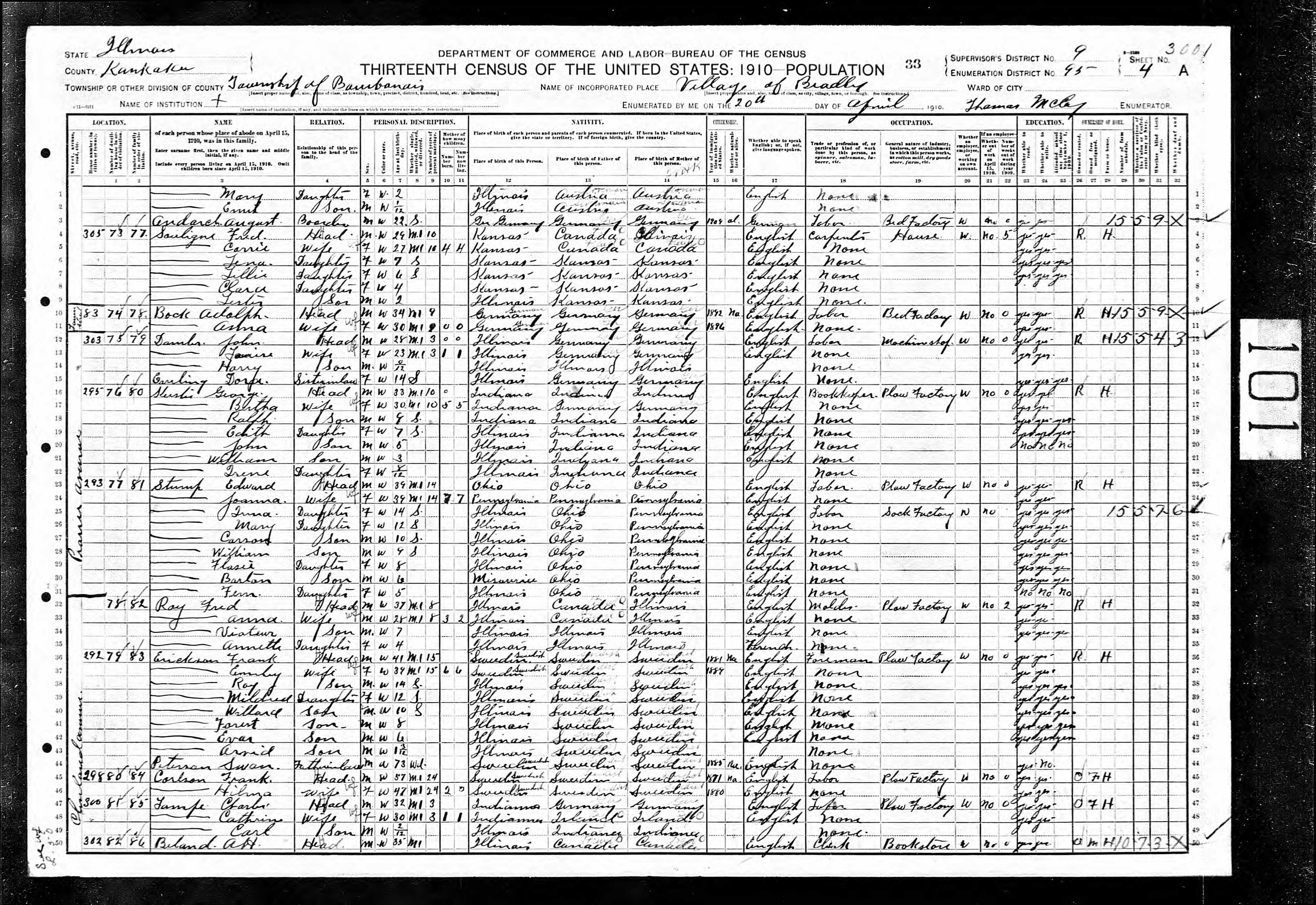 Recensement fédéral américain 1910