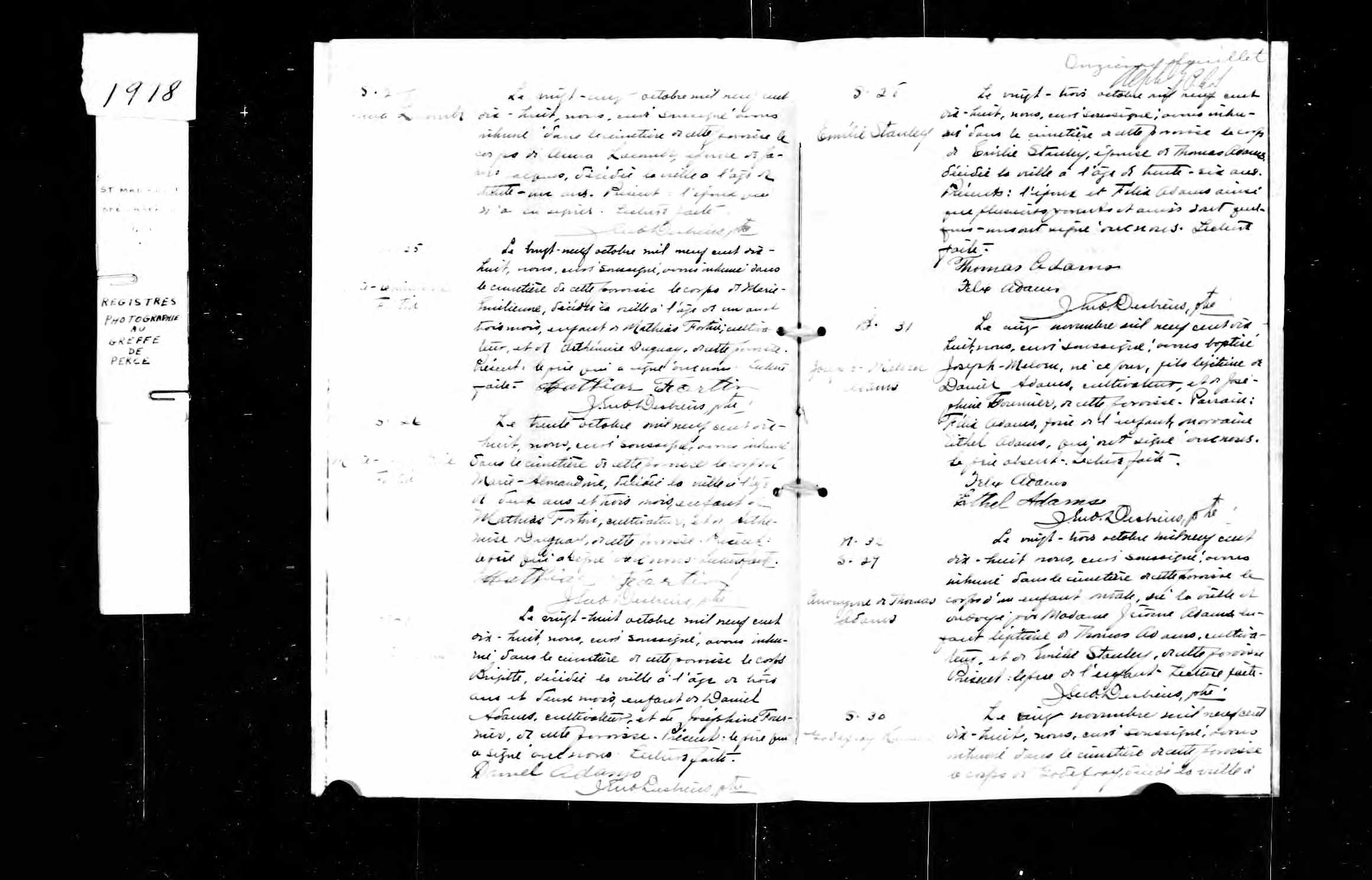 Acte de sépulture