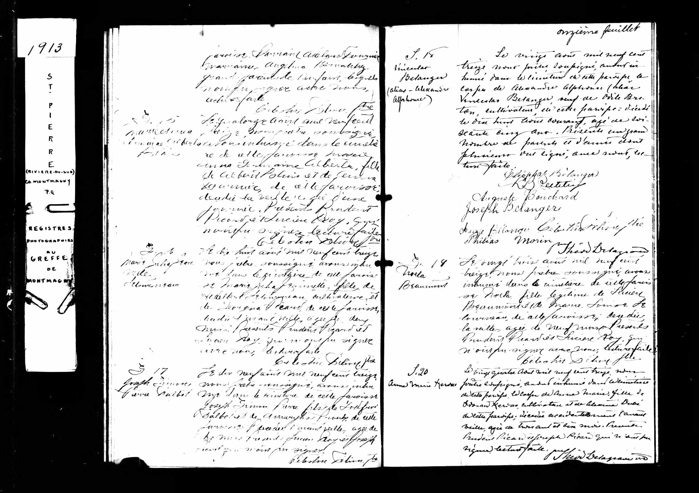 Acte de sépulture
