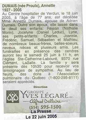 Nécrologie