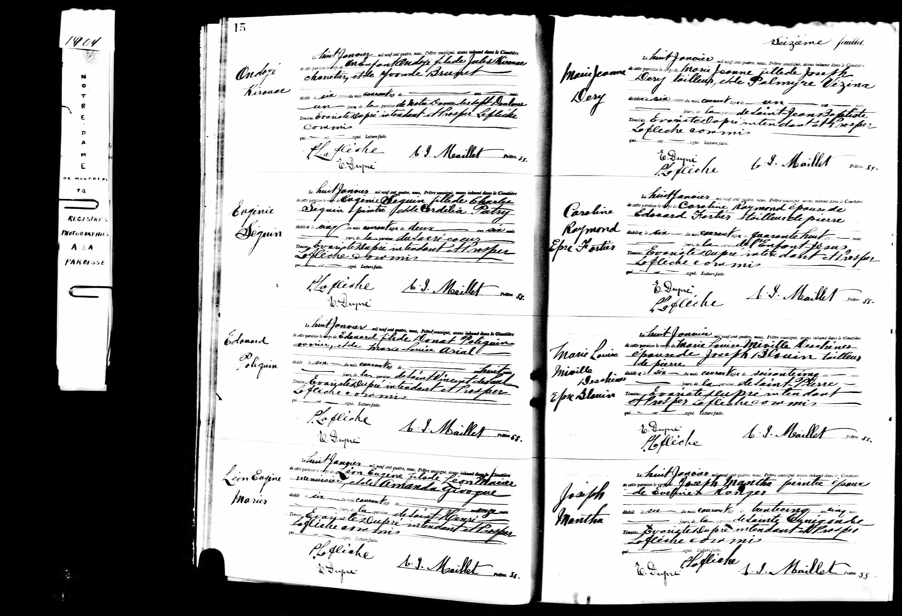 Acte de sépulture